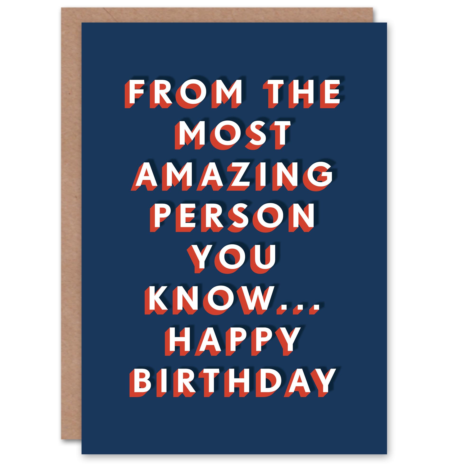 Artery8 Men's Funny Birthday Card - Greeting Card - Dark Blue