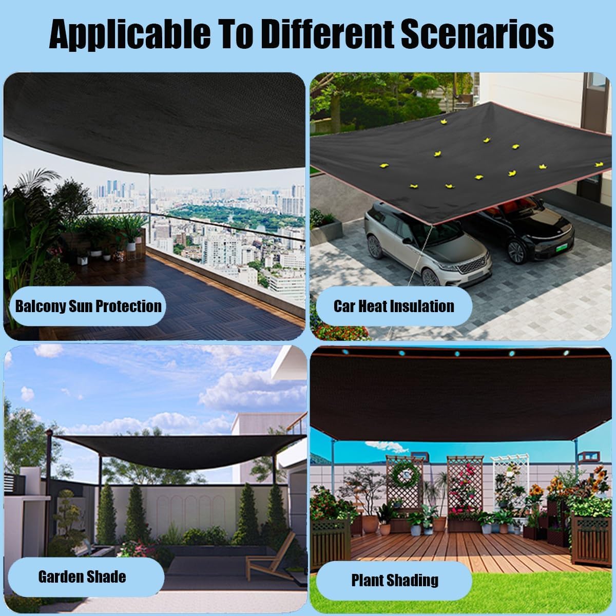 Shade Cloth Black Mesh Tarp Shading Rate 90% Sunblock Netting 5ft 10ft 15ft 20ft 25ft 30ft 35ft 40ft 45ft 50ft Shade Fabric for Plants Cover Greenhouse Barns Kennel Patio Tomatoes(10x40ft)