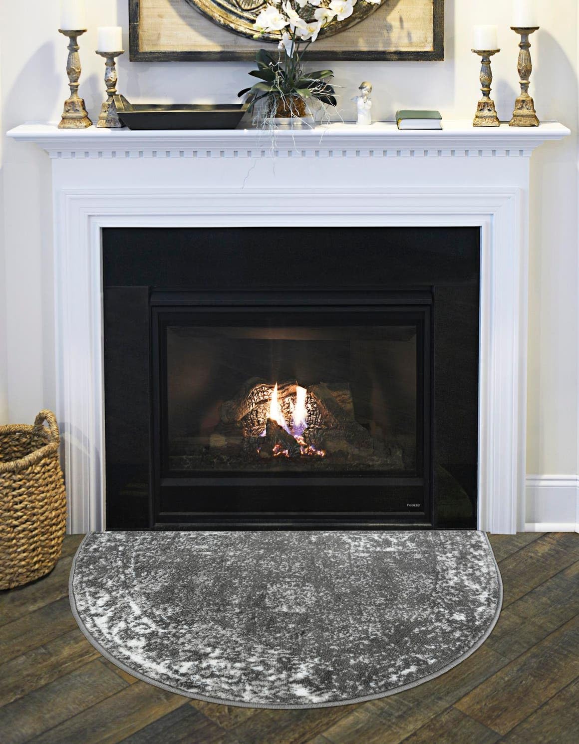 Unique Loom Sofia Collection Area Rug - Casino (3' 1" x 6' 1" Hearth Dark Gray/Ivory)