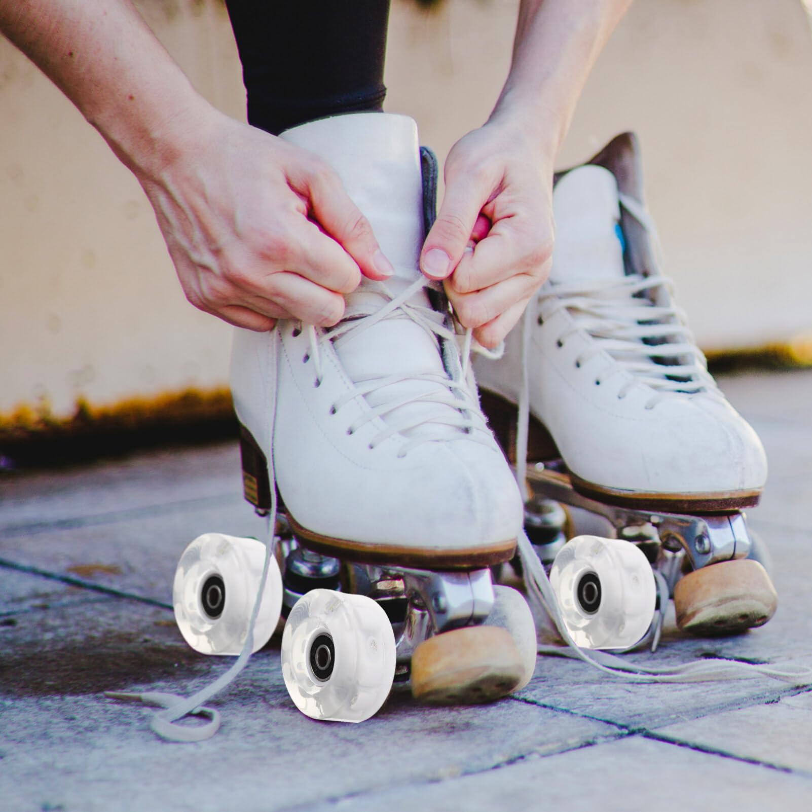 BESPORTBLE Roller Skates Accessories 1 Set Roller Skating Wheel Skate Accessories Light up Wheels Light up Skating Wheel Flashing Skating Wheels