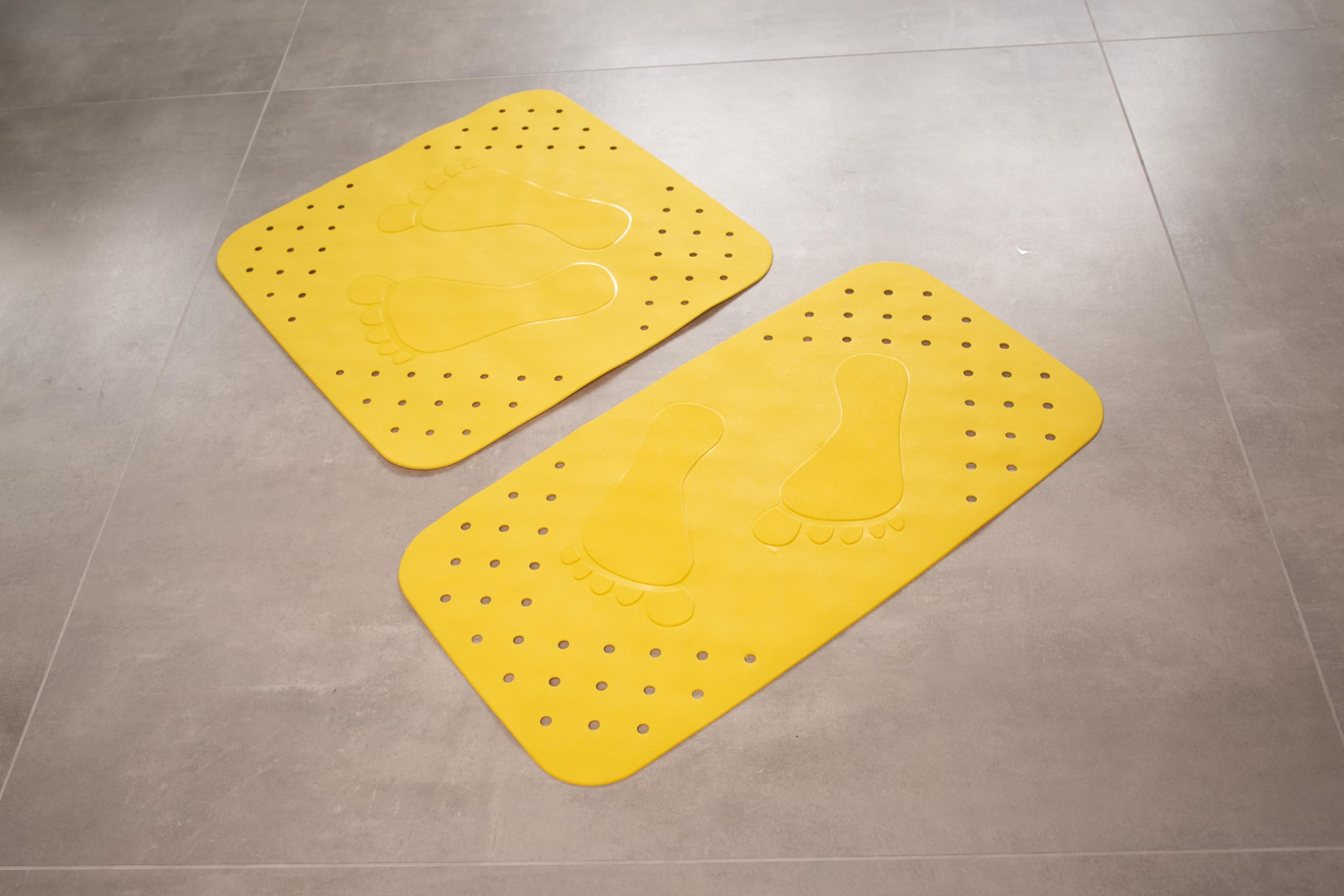 Step douchemat ca. 54 x 54 cm, donkerblauw, 100% TPE, incl. 2 haken, vrij van pvc, ftalaten, lood, latex, TÜV-getest, Made in Germany