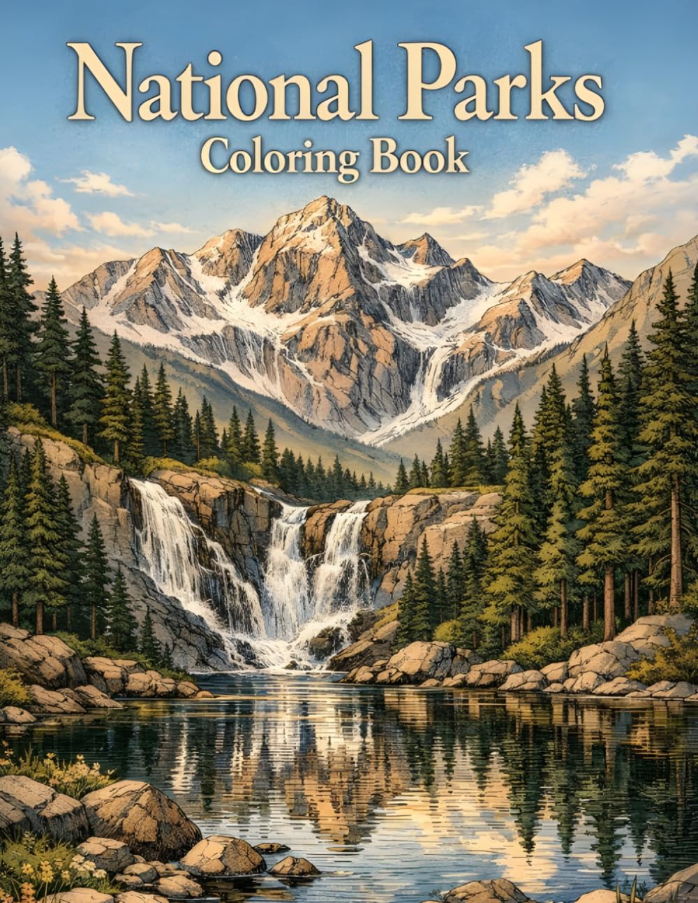 National Parks Coloring Book: Explore and Color the Beauty of America’s Most Iconic National Parks With Interesting Facts and Inspiring Designs