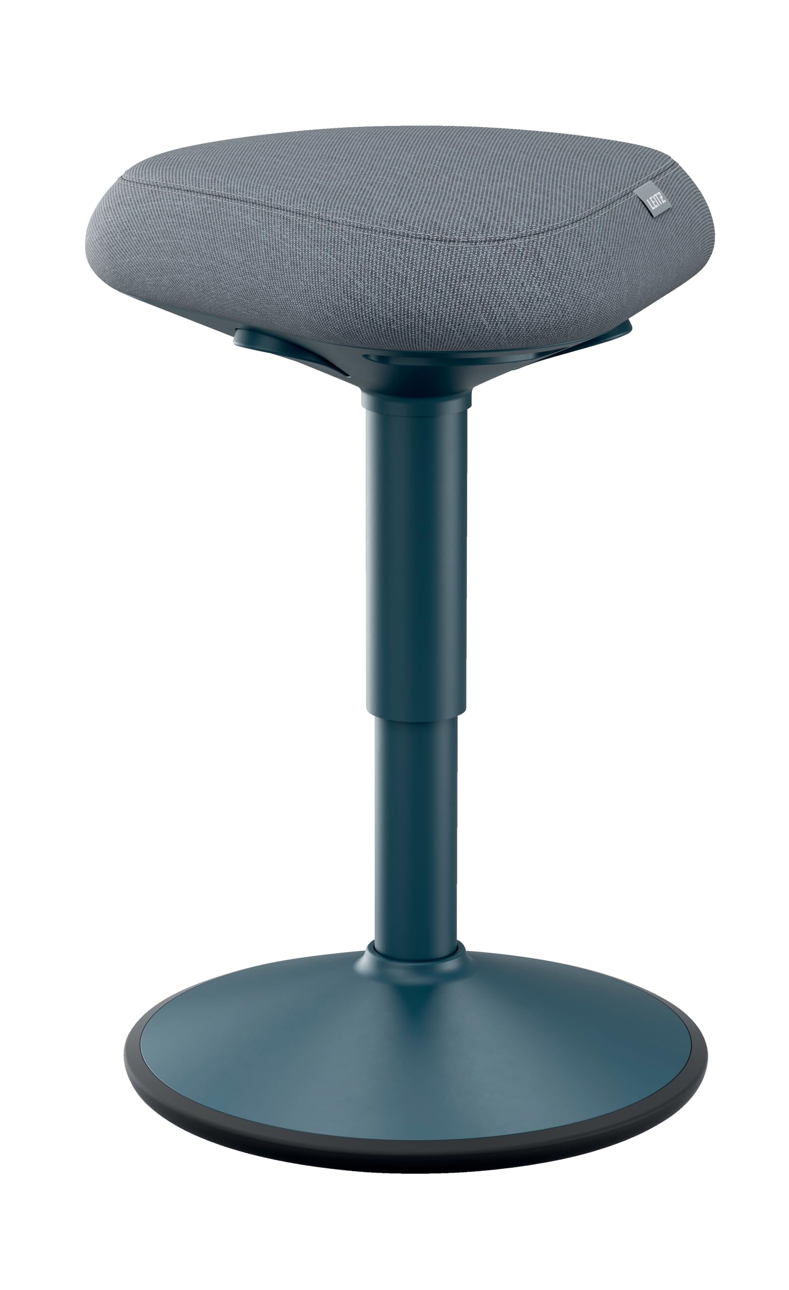 Leitz Ergo Active Sgabello per Posizione Seduta, con Cuscino in Gommapiuma, Altezza Regolabile, Coprisedile Riciclato Post Consumo al 100%, Per Peso fino a 110 kg, Gamma Ergo, Grigio Scuro, 65440089