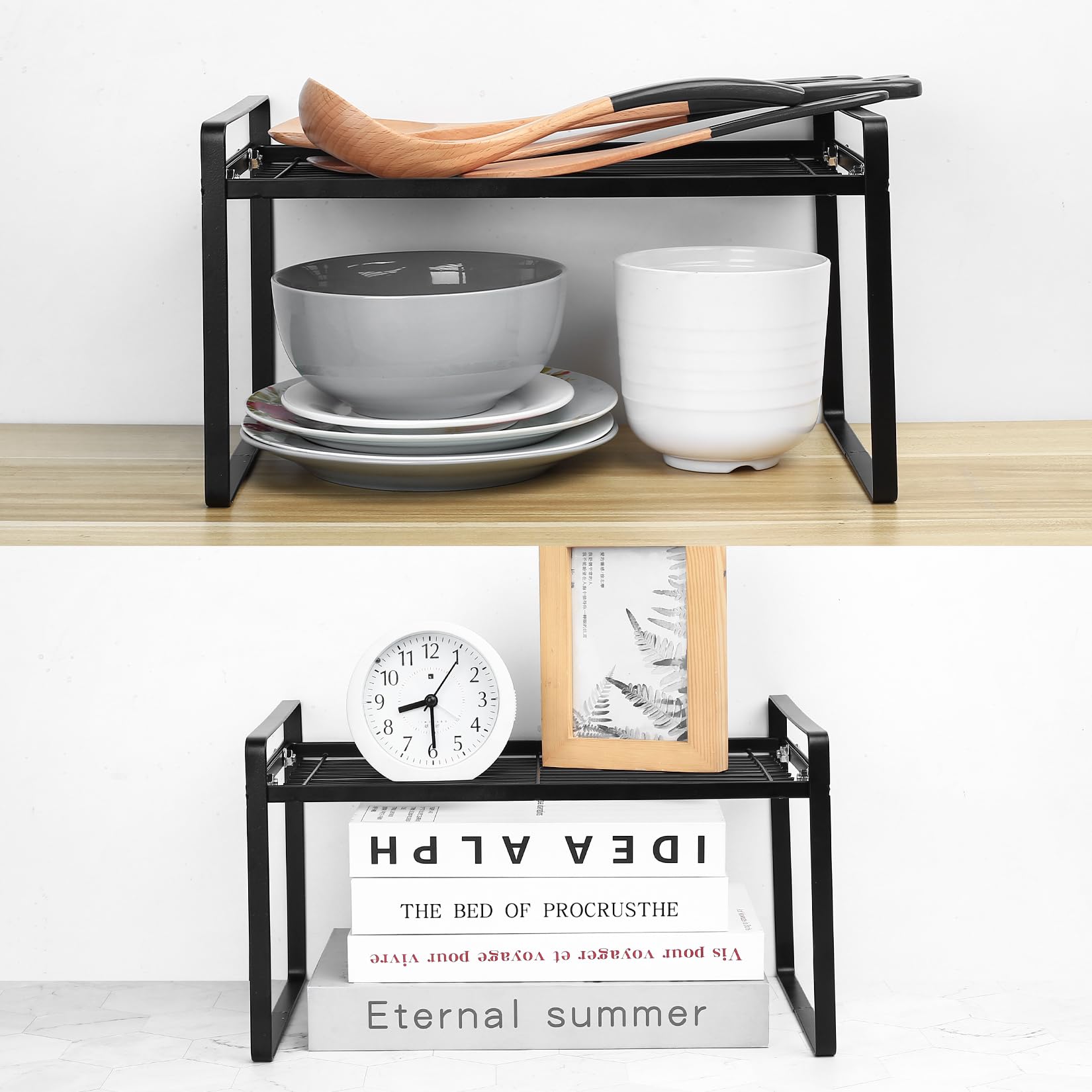Inserto Ripiano per Armadi, Mensole Cucina Organizer Salvaspazio, Scaffali Divisorio per Ripiani per Armadio Interno per Cucina Bagno Armadi Piano Tavolo Credenza