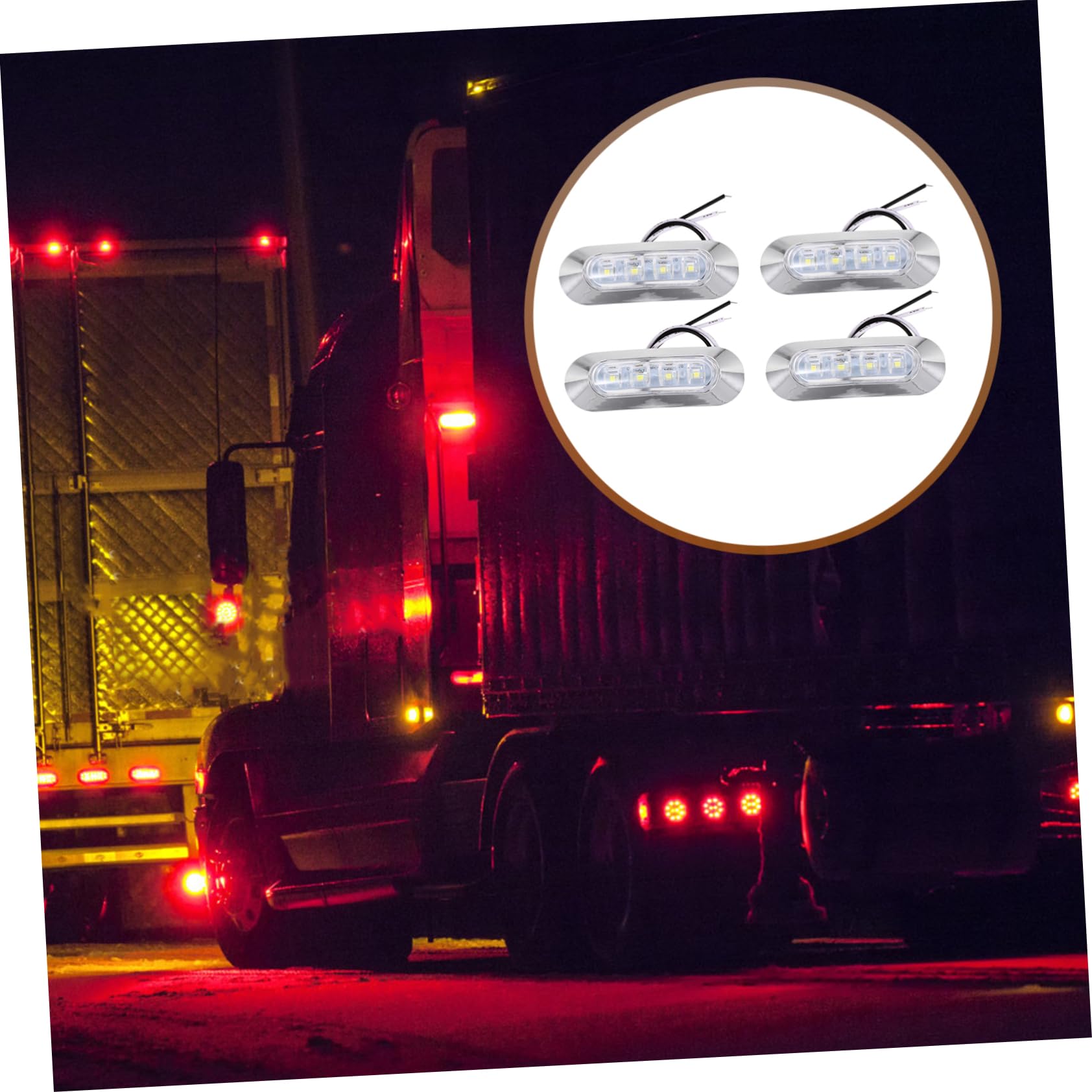 Gatuida 2 Set Di Di Posizione Laterali A Led Per Camioncino 10-30 V Basso Consumo Energetico Robuste Per La Sicurezza Notturna 4 Pezzi * 2