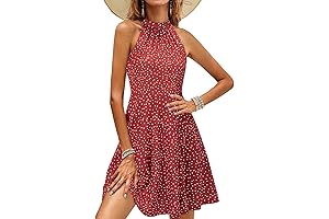 Women's 2024 Halter Neck Floral Summer Casual Sundress