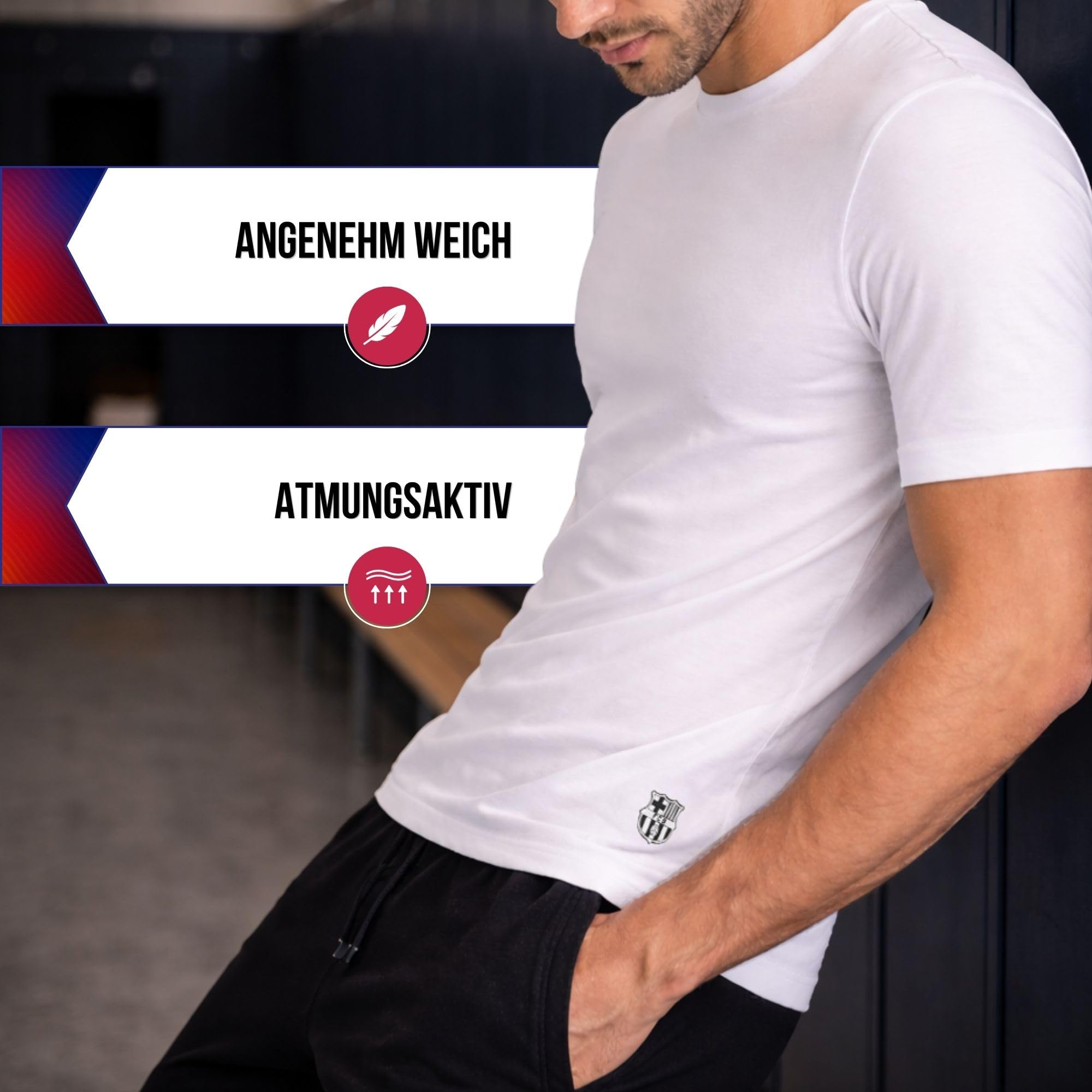 FC Barcelona Herren T-Shirts, 5er-Pack