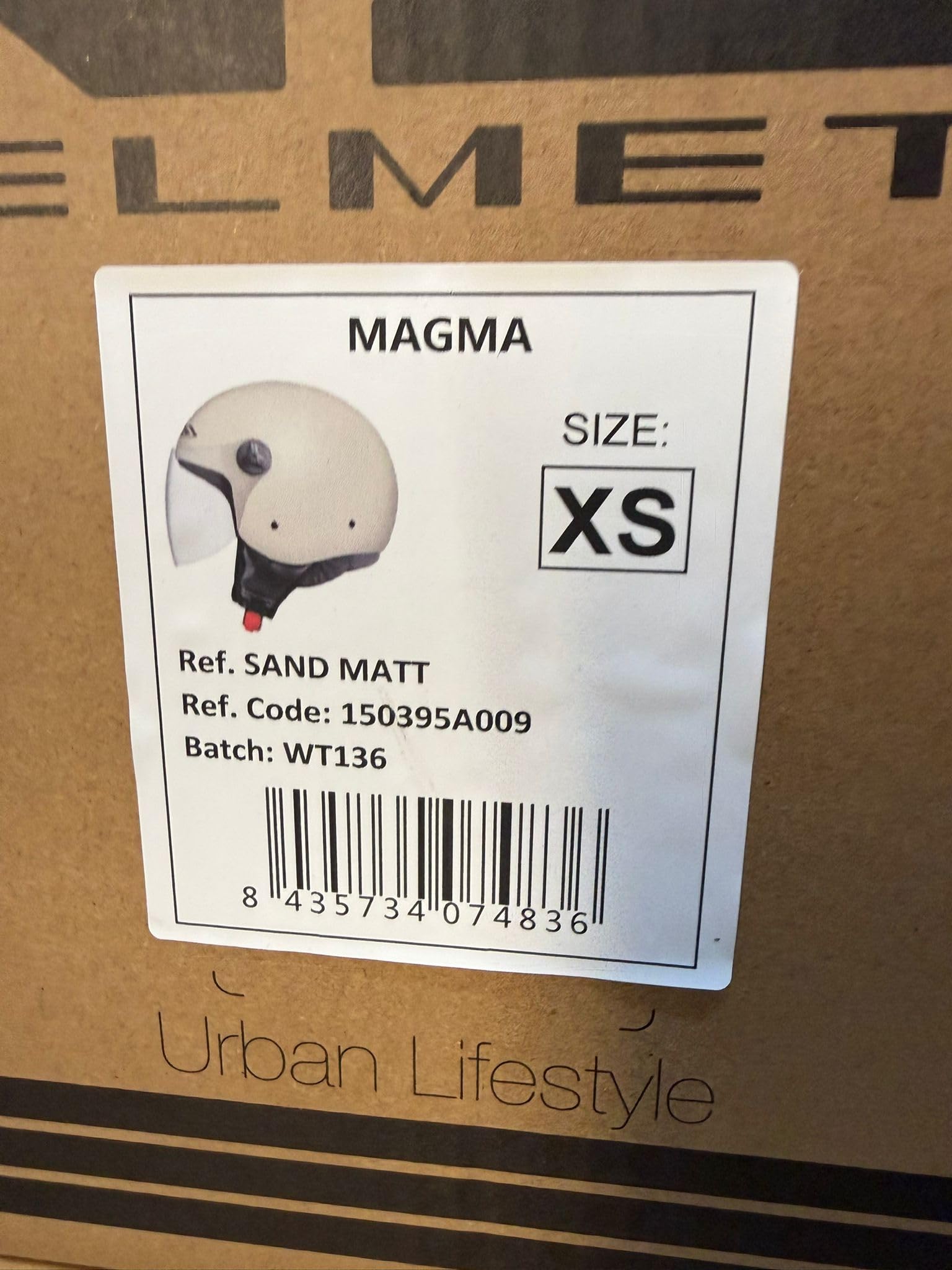 Casco Moto Jet Verano NZI Magma Crema Talla M