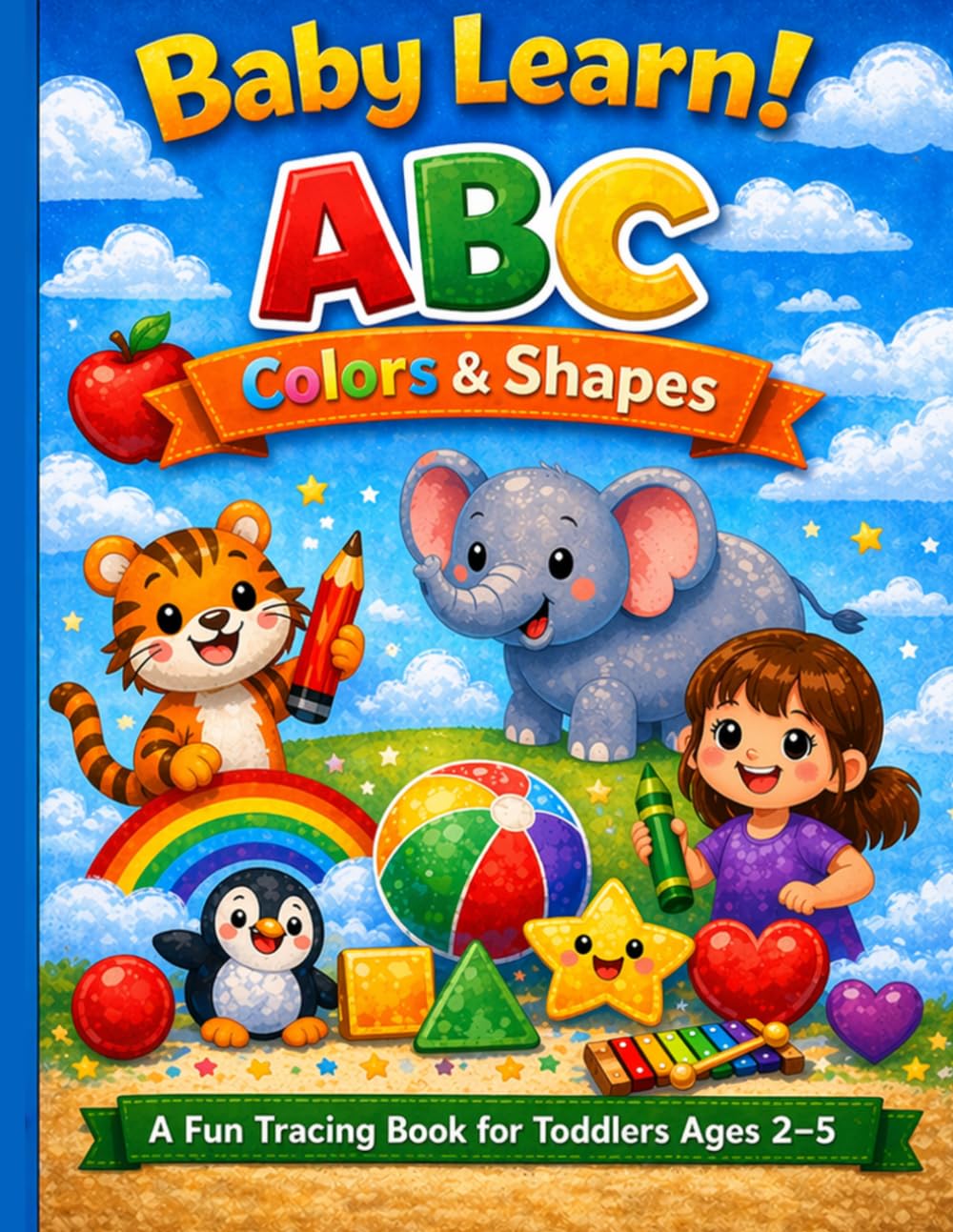 Baby Learn! ABC, Colors & Shapes: A Fun Learning Activity Book for Toddlers and Infants