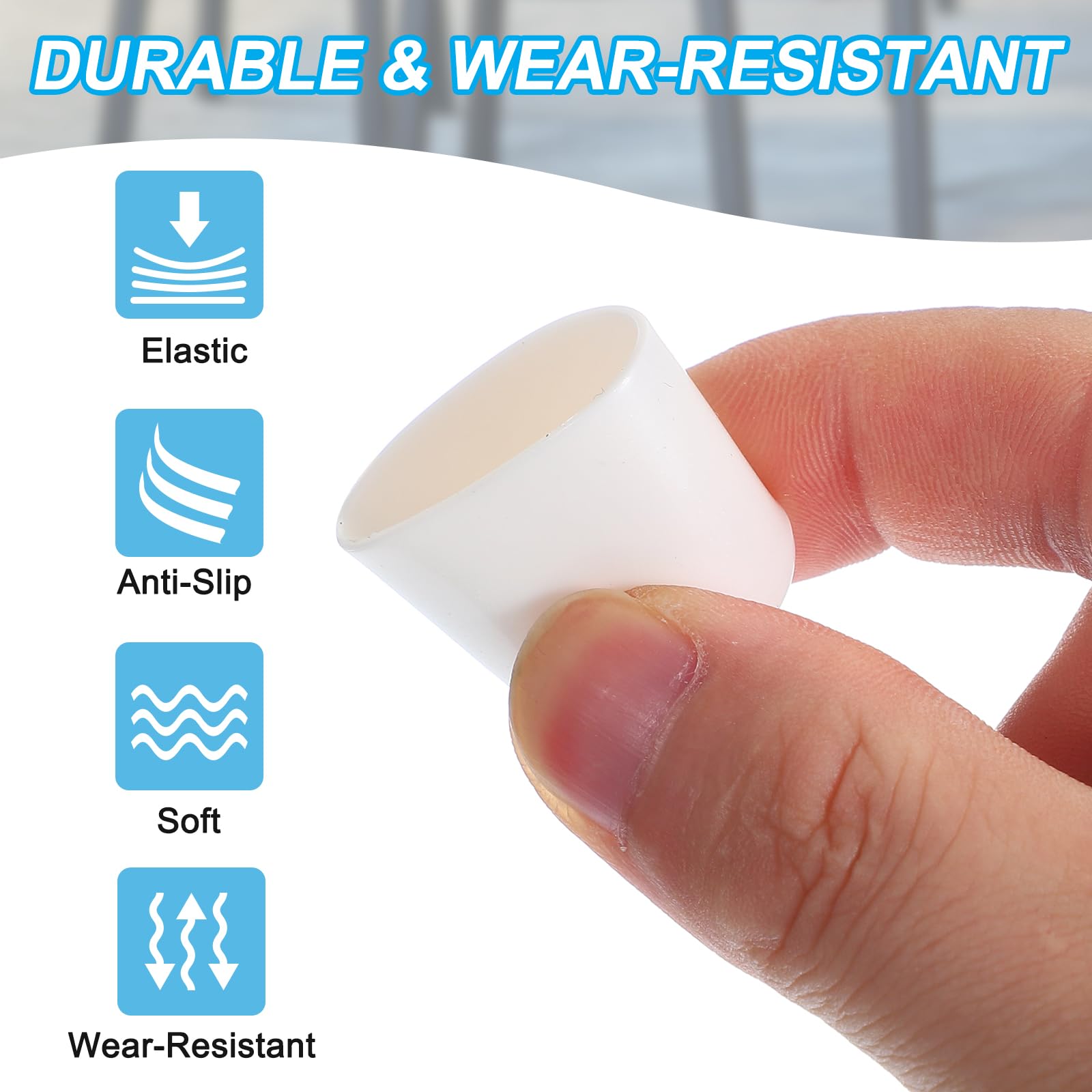 PATIKIL Round Rubber Chair Leg Caps Tips 3/4" - Image 3