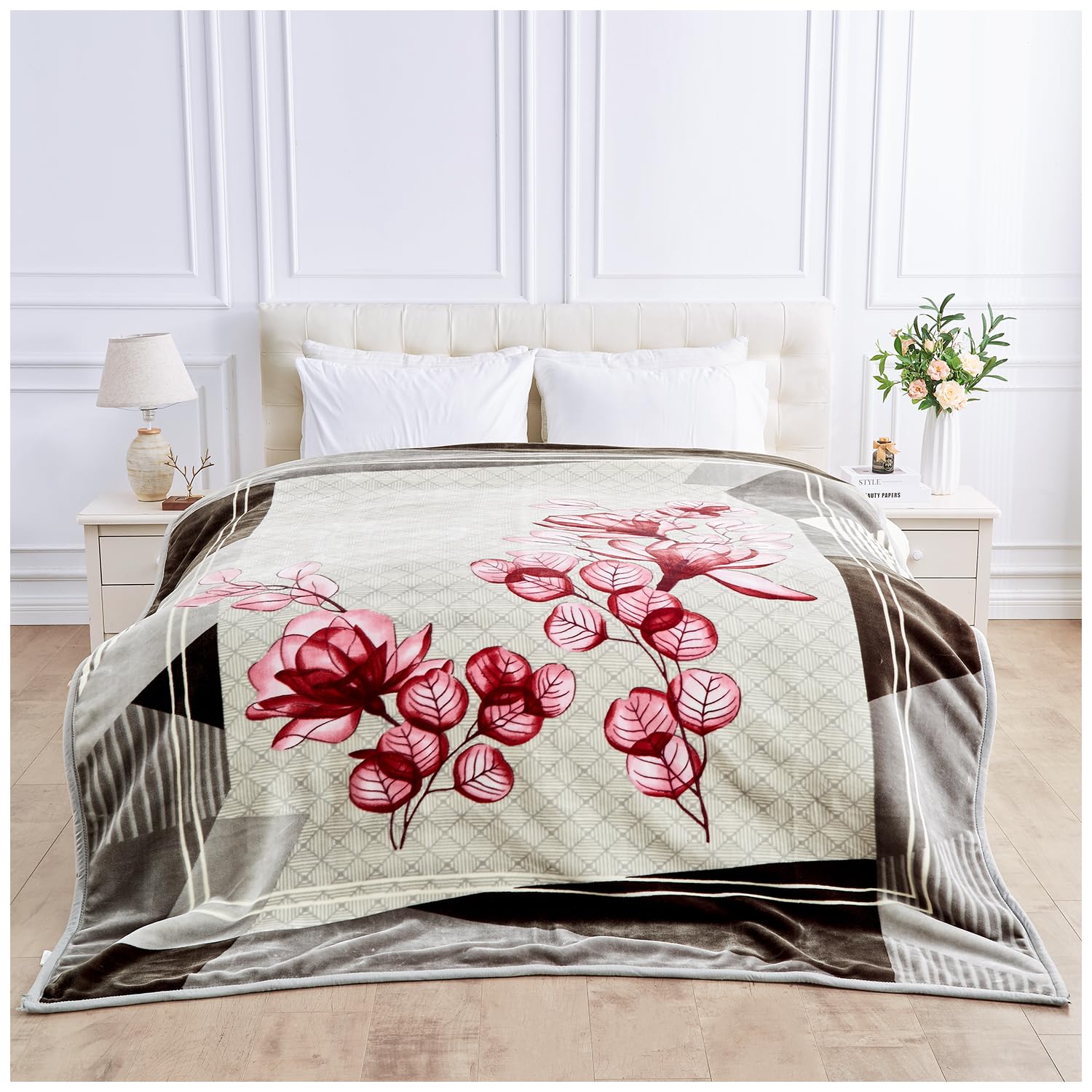 Gc Gaveno Cavailia Super Soft Jasmine Heavy Weight Blanket For Sleep 4KgReversible Flower Weighted Bed Blanket 200X240Cm from B&Q