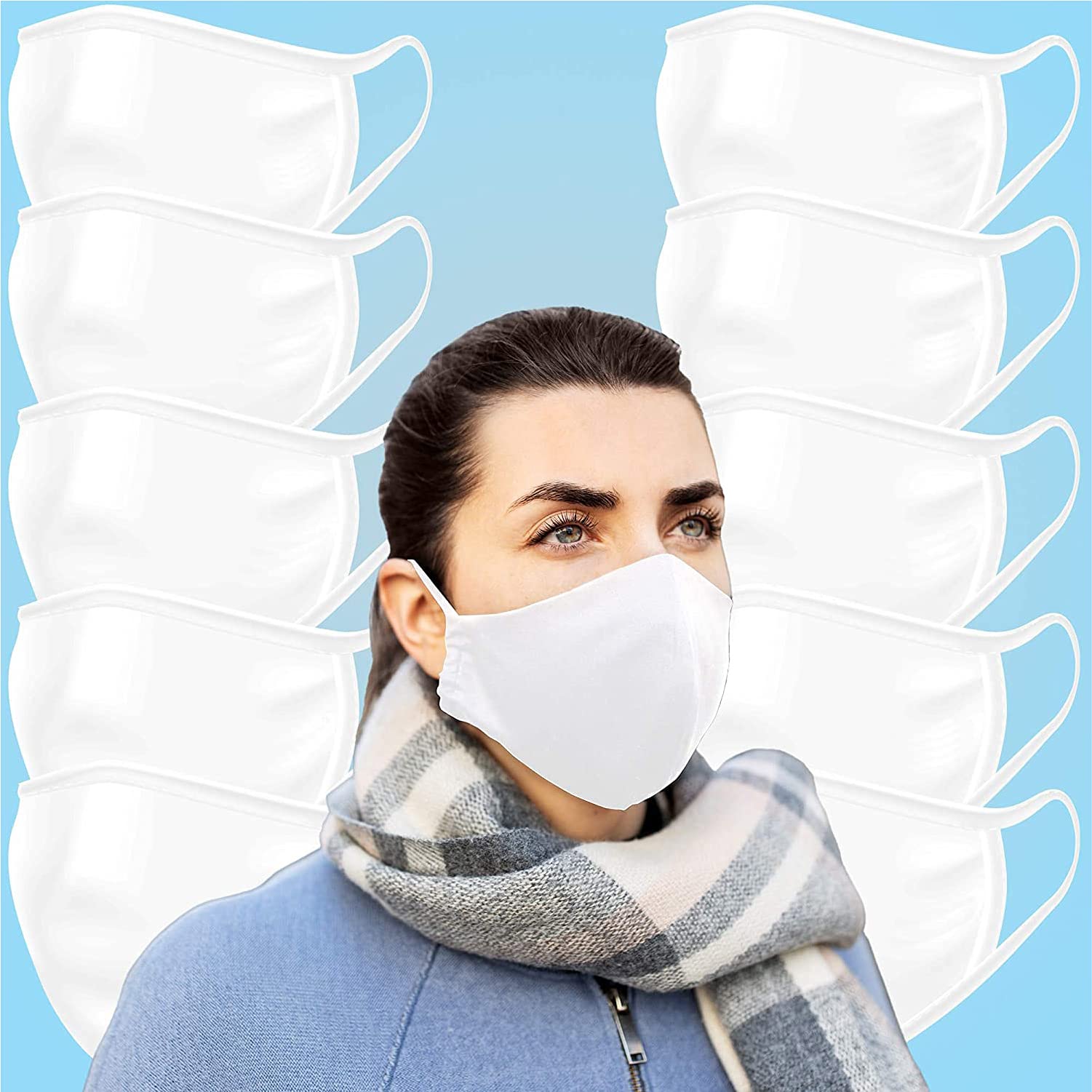 Lover S Care Fabric Face Mask Adult 3ply White 10 Pack One Size Fits Most Amazon Com Au Health Household Personal Care