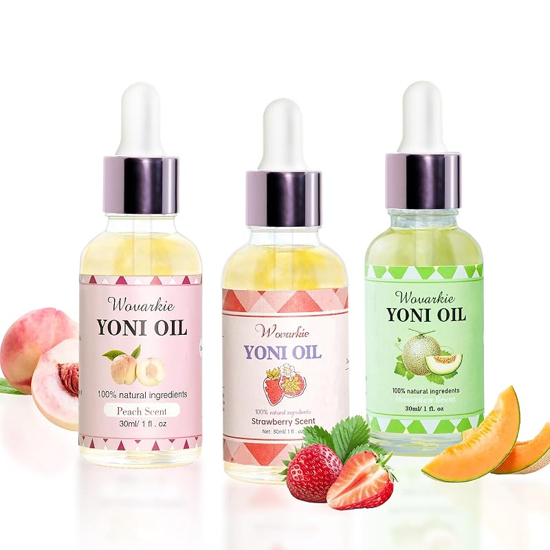 Wovarkie Óleo corporal com fragrância de rosa, conjunto com 3