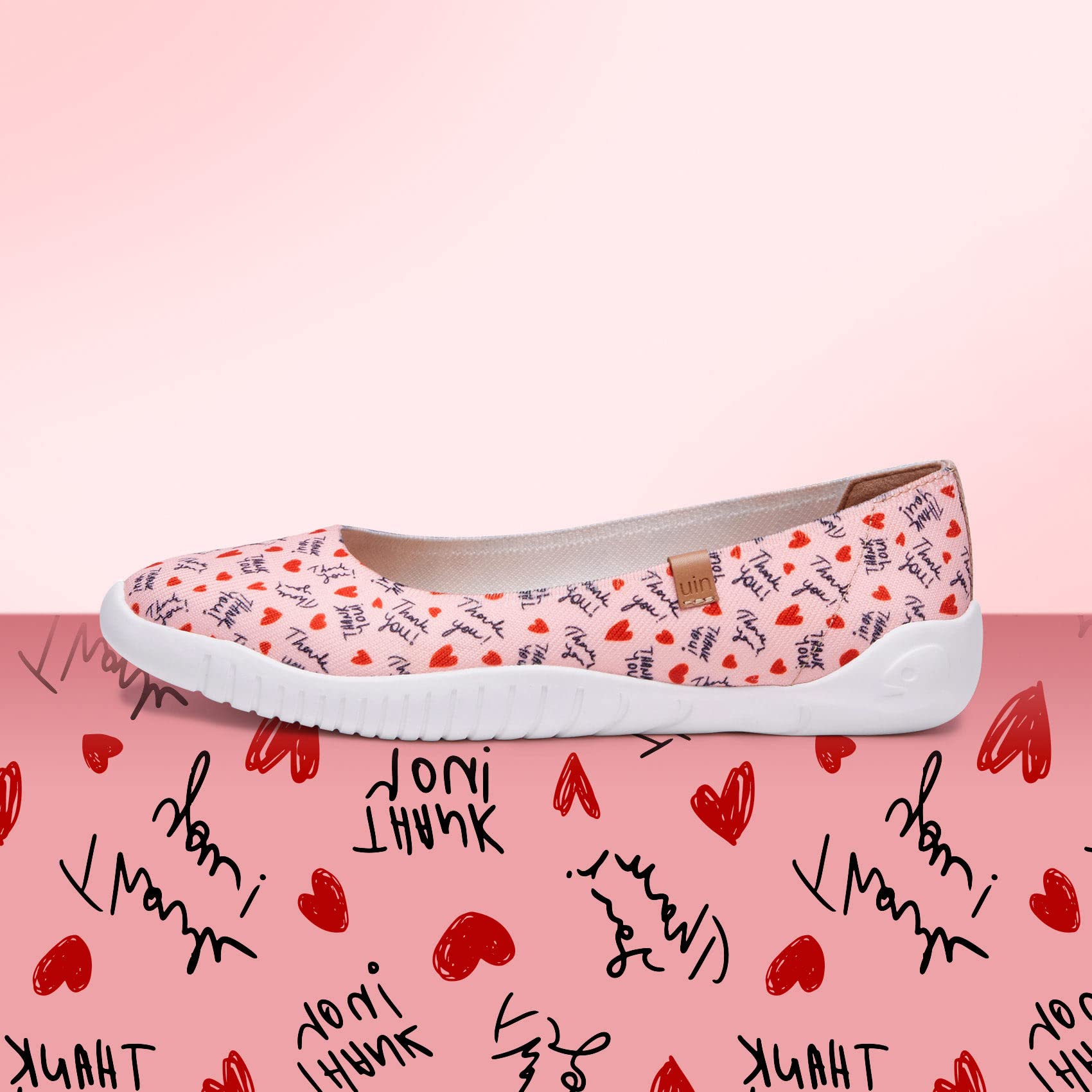UIN Wandern Slip On Schuhe Damen Rot
