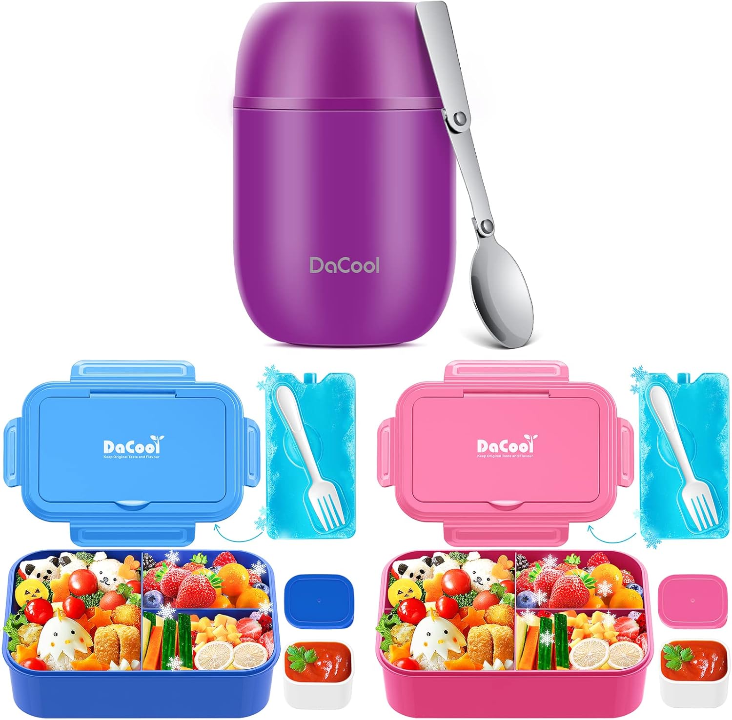 DaCool Insulated Lunch Container Hot Food Thermos 16 oz