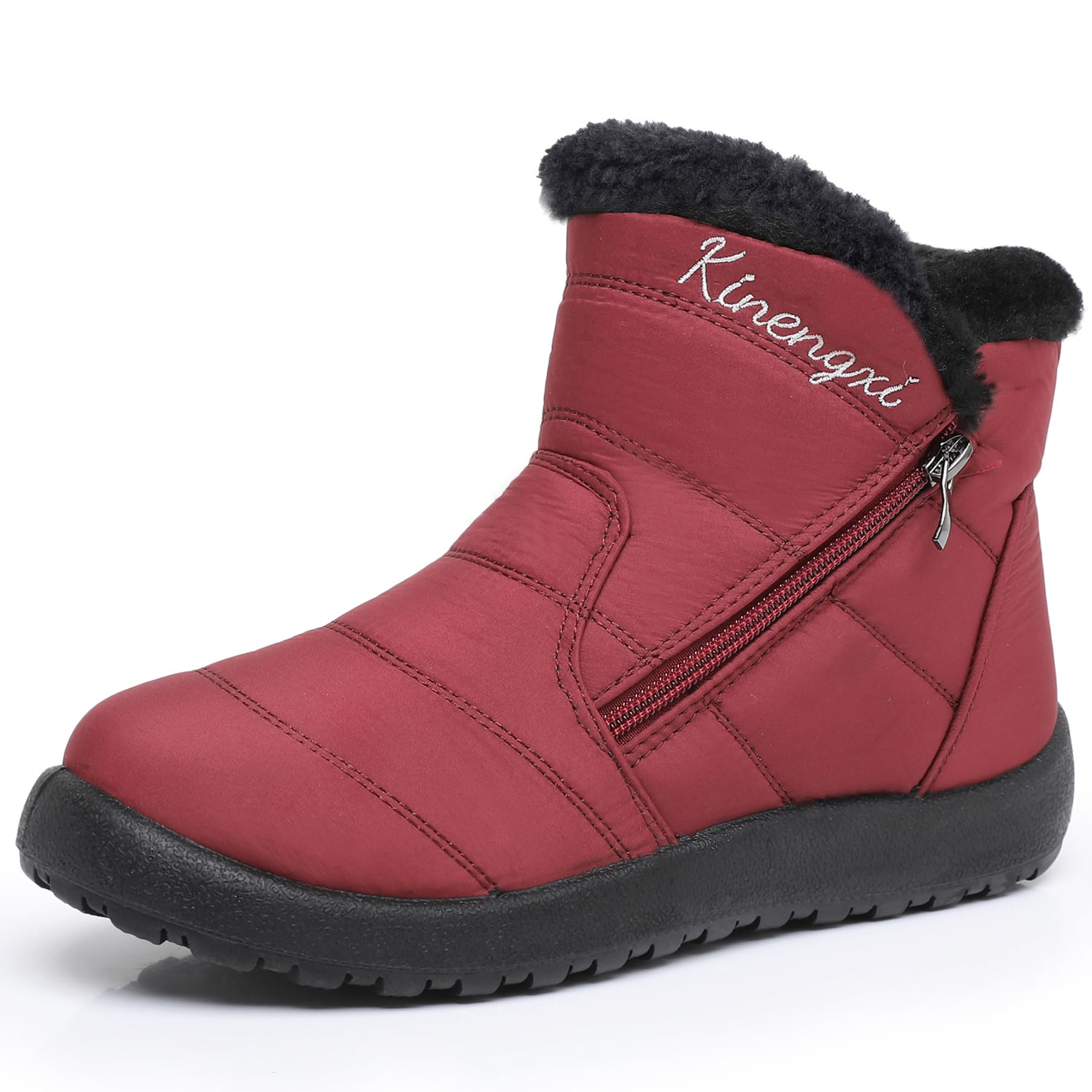 eimeinuosy Womens Bohemian Knie Hoge Laarzen Lederen Platte