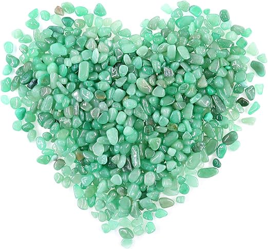 Swpeet 1.1 Pound Small Tumbled Chips Stone Gemstone Chips Crushed Pieces Irregular Shaped Stones Crystal Chips Stone Perfect for Jewelry Making Home Decoration (Green Aveturine)