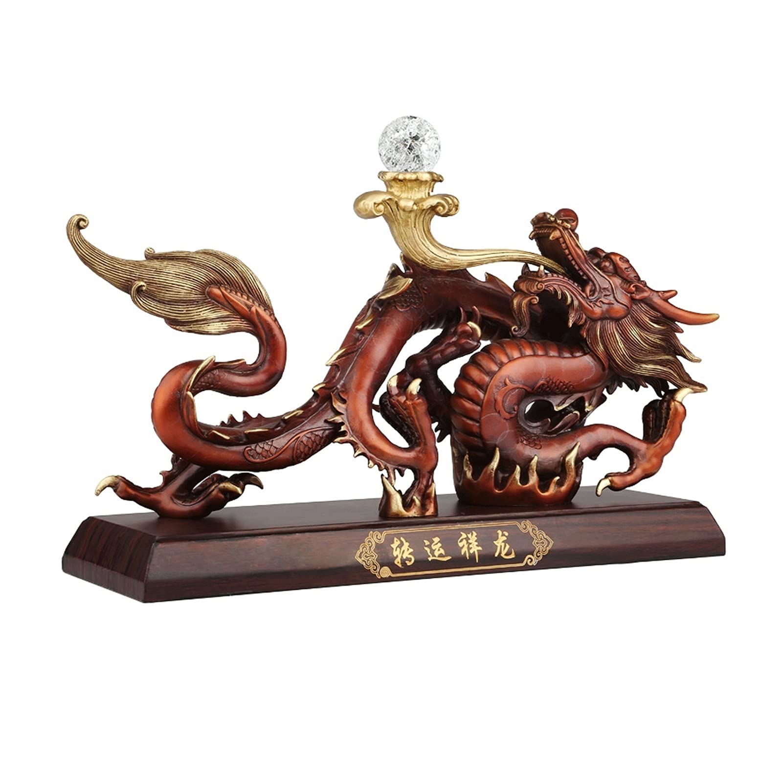 Statue Dragon Feng Shui en cuivre pour attirer le succès et harmoniser le bureau