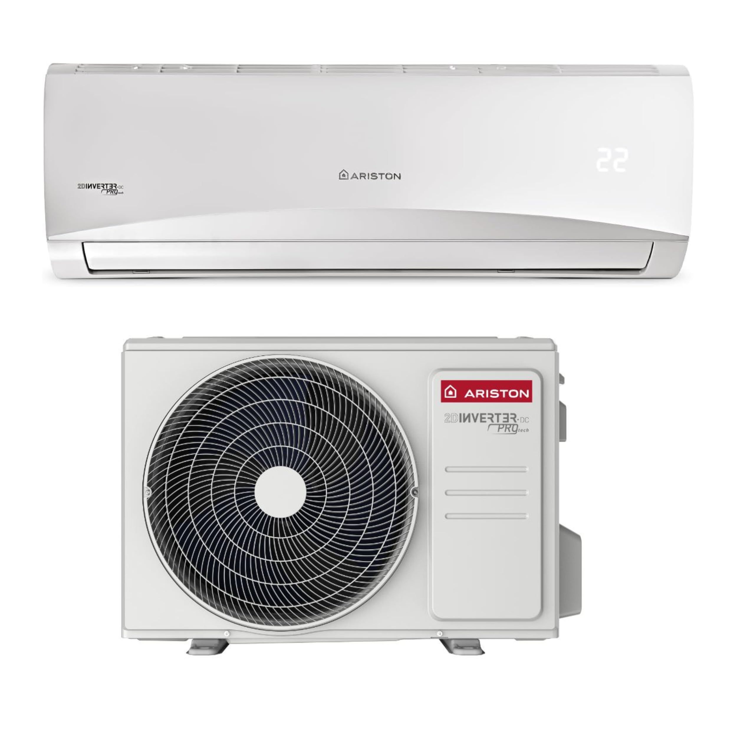 Ariston Prios R32 - Condizionatore 12000 Btu Monosplit, Climatizzatore 104x22x32,7 Silenzioso Compatibile con Kit WifiAriston - Aria Condizionata a Regolazione Autonoma e Filtro Antiodore Autopulente