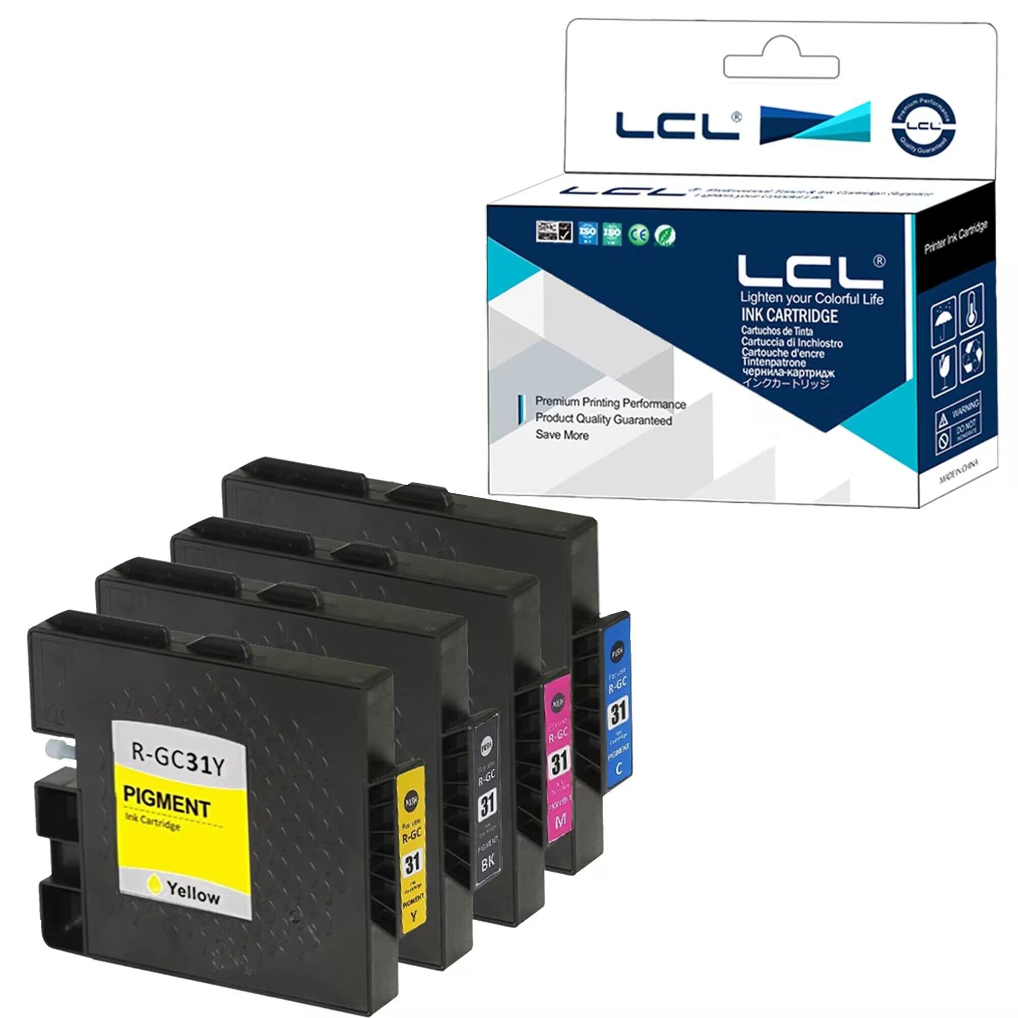 【値下売切り】リコー　純正インクＧＣ31（Lサイズ）4色セット　新品未使用 Amazon.co.jp: LCL RICOH用 リコー用 GC-31 GC31 GC31K GC31C GC31M
