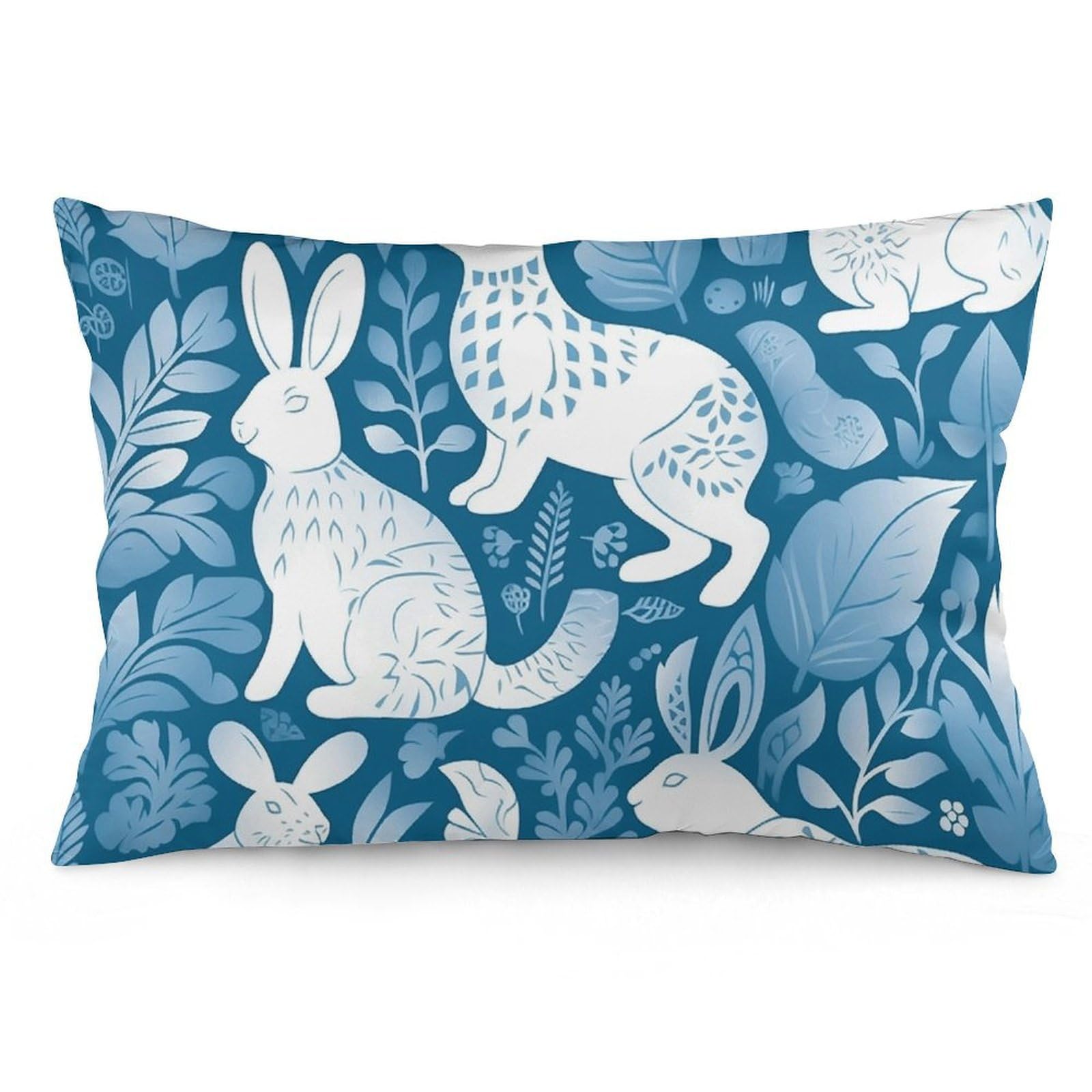 NTVOWPZO 2 Pack Decoration Throw Pillow Covers 12 "x20 Pillowcases Covers Rabbit Silhouette Pillowcases Modern Farmhouse Home Decor Sofa Cushions Covers for Couch Bed Living Room