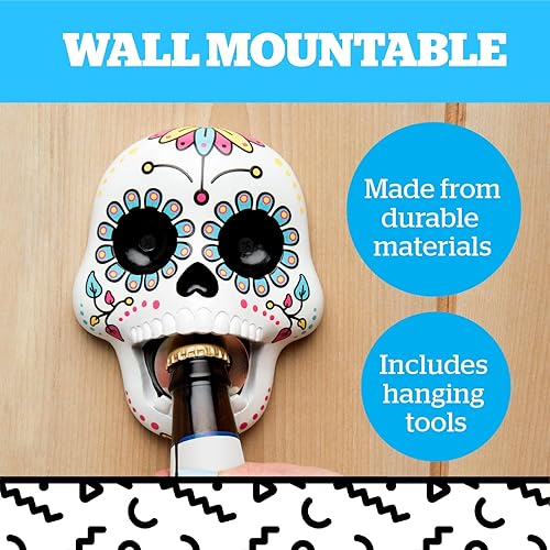 Miniatura 4 de BigMouth Inc Abrebotellas de montaje en pared, divertido y práctico abridor de cerveza, ideal para bares caseros, patios y cuevas de hombre, regalo