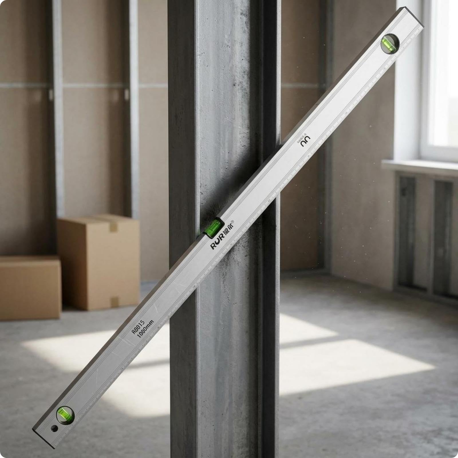 Aluminum Alloy Spirit Level Bubble Vials Spirit Level Measurement Scale for Horizontal and Vertical Alignment 1000MM Economy-image-32