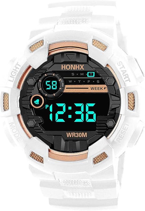reloj digital blanco hombre