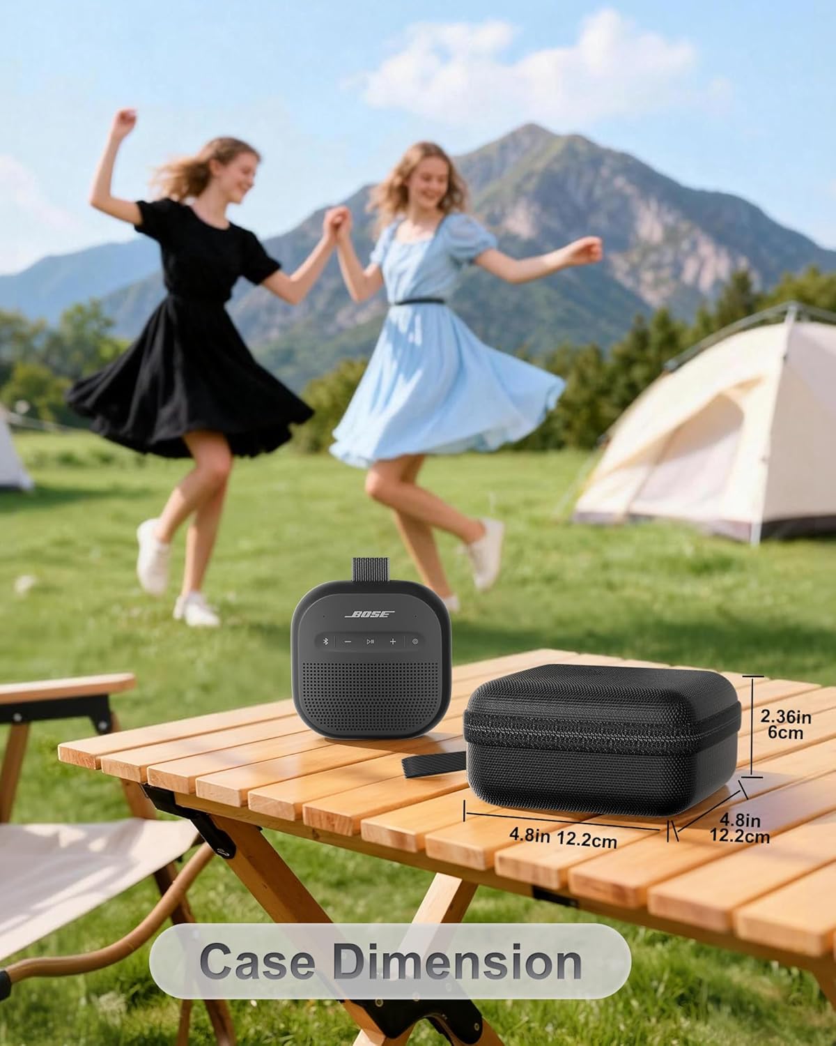 ProCase Hard Carrying Case for Bose SoundLink Micro 2nd and 1st Gen, Portable Travel Storage Mini Speaker Bag with Carabiner and Hand Strap, Shockproof Box Holder for Cable Charger Accessories -Black - Image 6