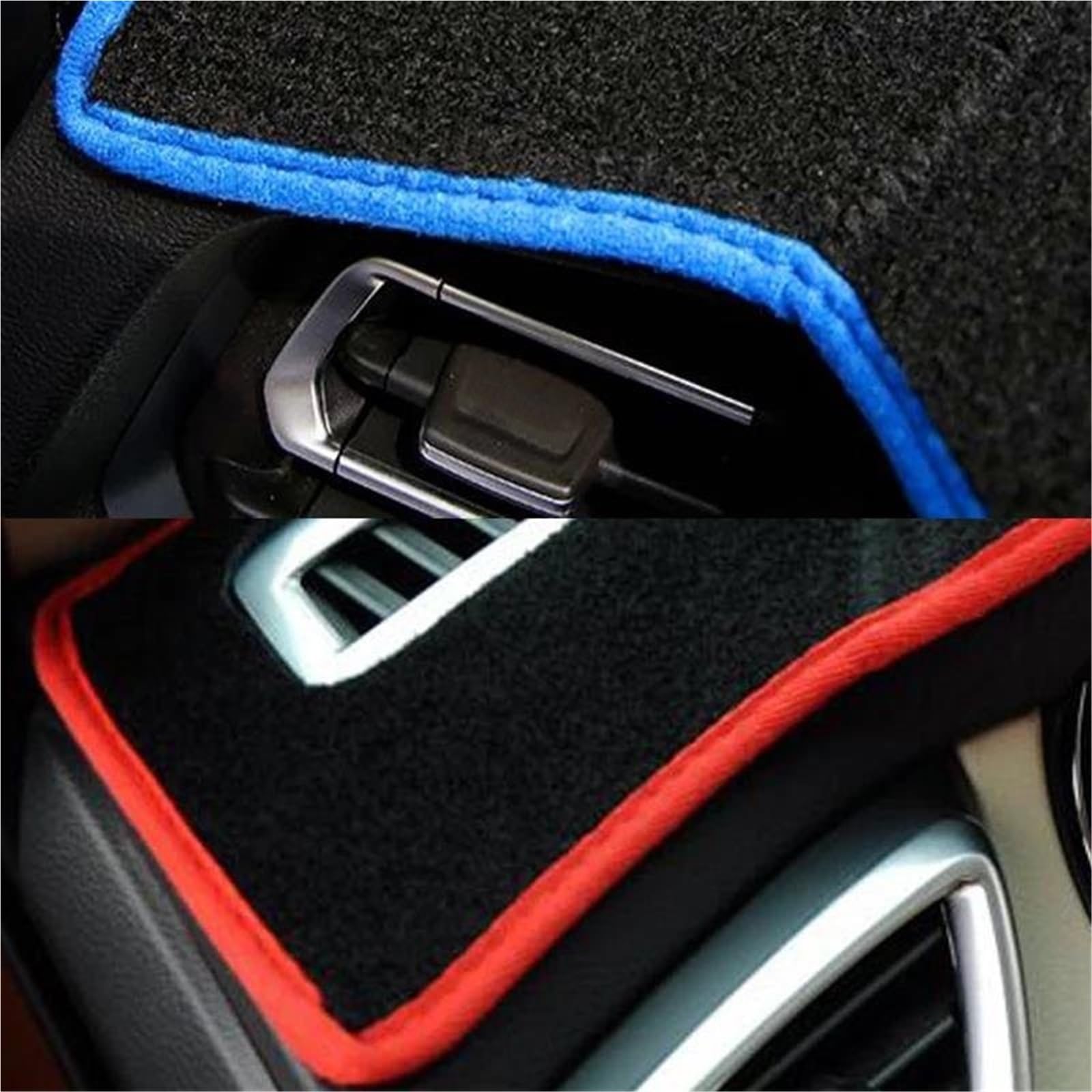 Tapis protecteur Couverture Tableau Bord Intérieur Voiture Tapis Protection Pour A3 8P 2003 – 2012 LHD RHD(Noir,RHD)