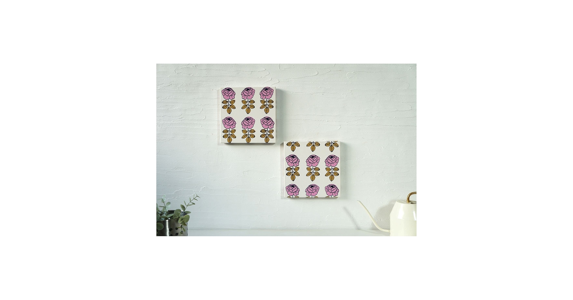 ビンテージファブリックパネル　松竹梅（ローズ） 貴重！ヴィンテージ Marimekko/マリメッコPAHKINAPUU/パフキナ