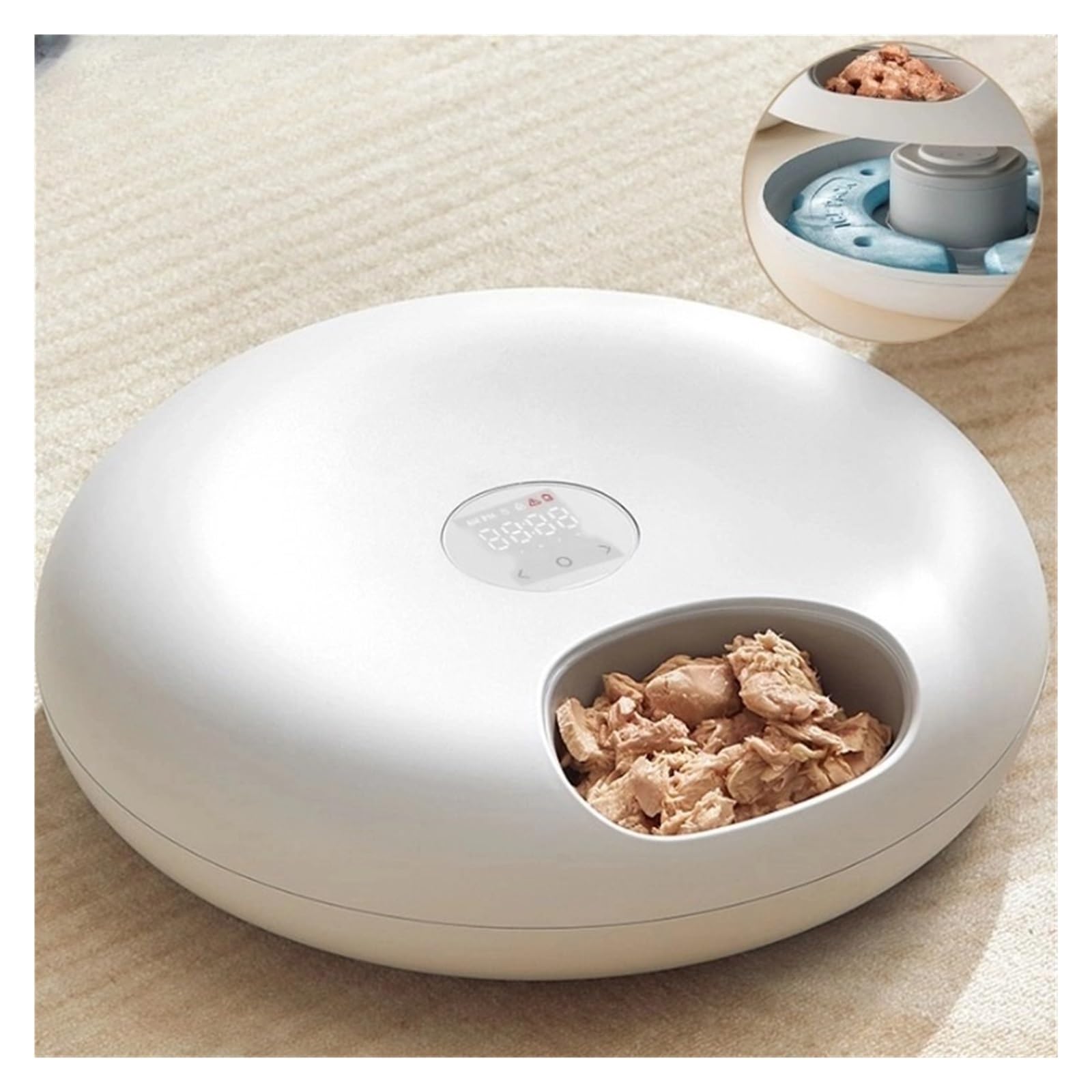 6 Meals Automatic Pet Feeder Smart Cat Food Dispenser for Wet & Dry Food Kibble Dispenser Accessories Auto Feeder for Cat