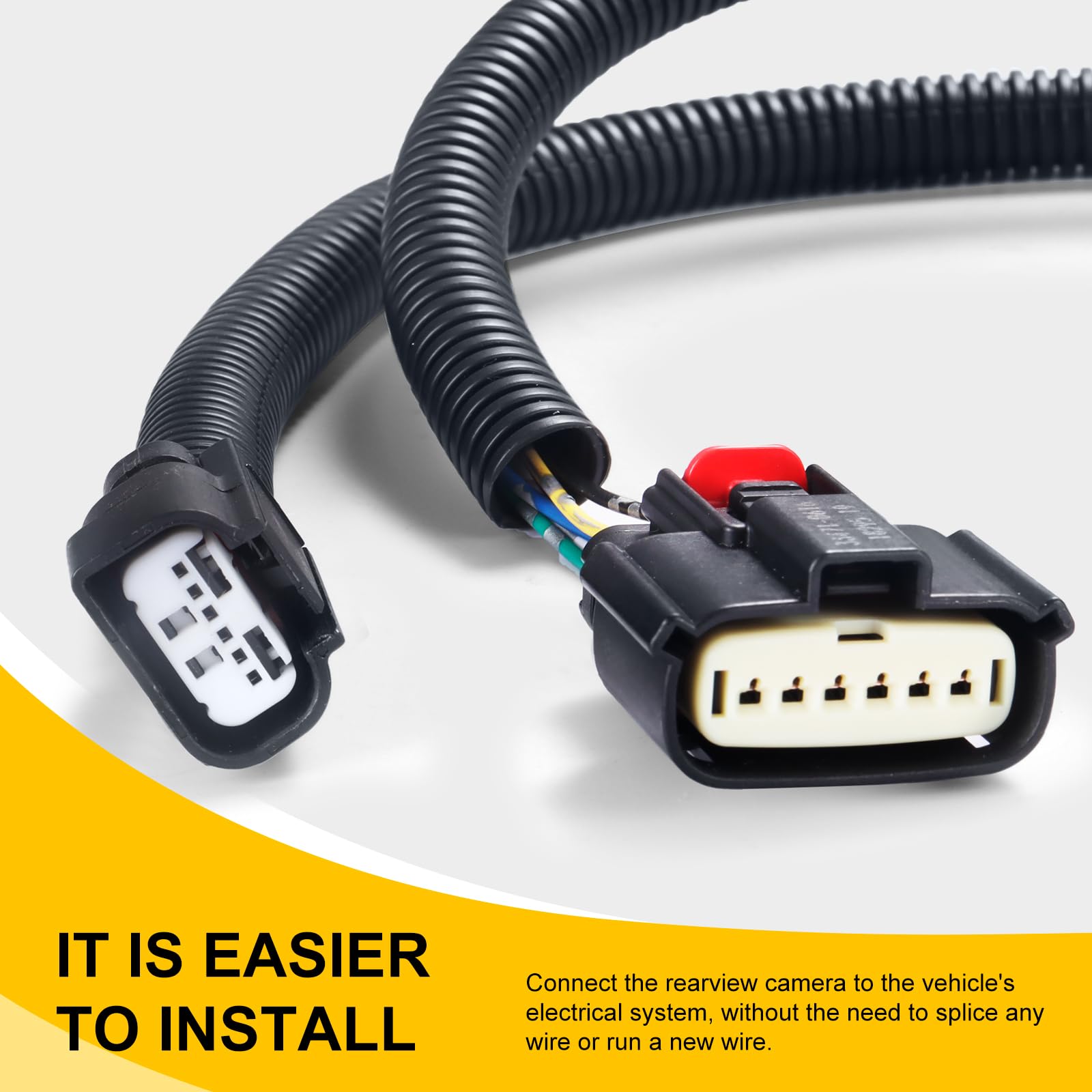 Snapklik.com : Rear View Back Up Camera Wiring Harness Compatible