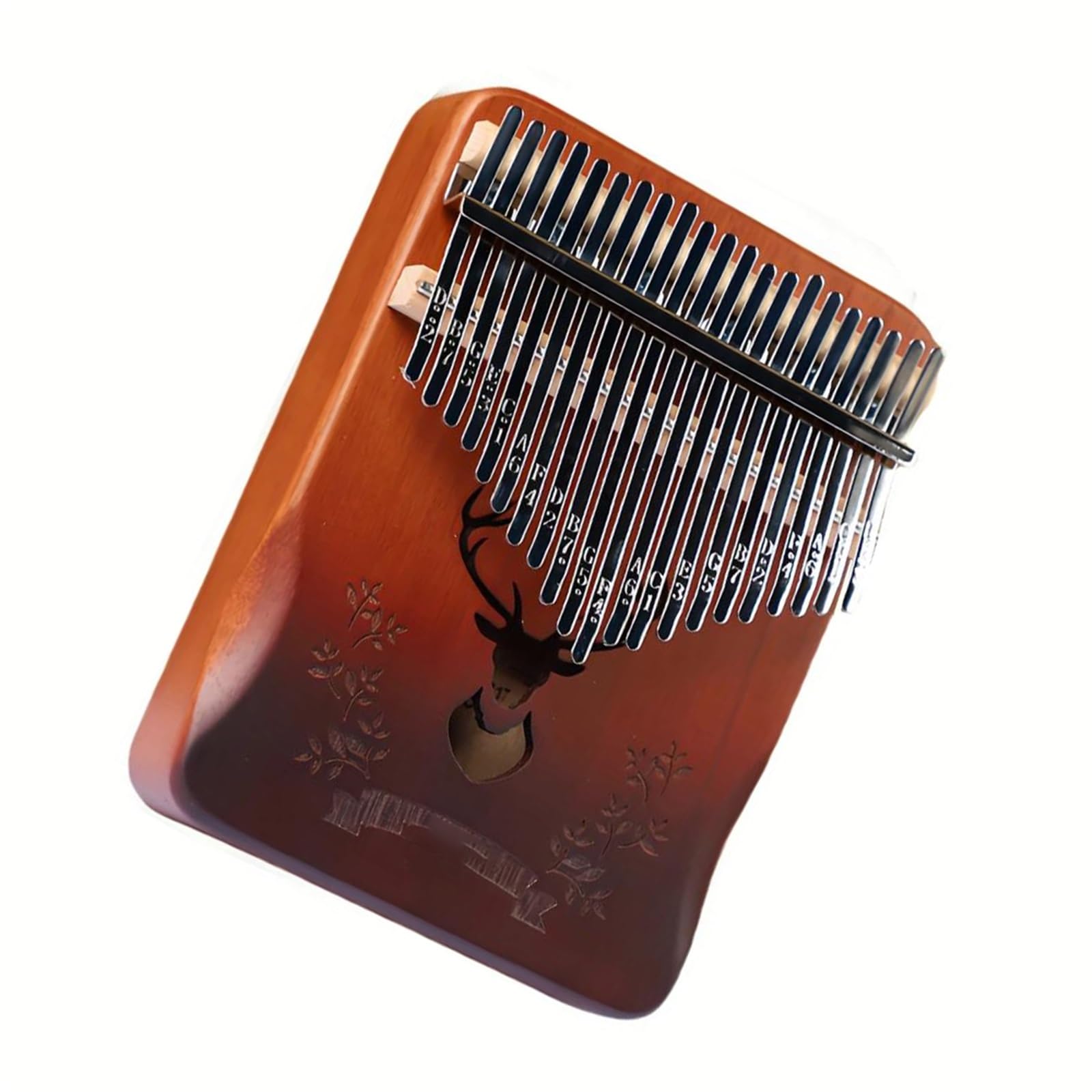 Kalimba Principiantes Kalimba De Madera Maciza De 21 Teclas Con Martillos De Afinación Y Estuche De Transporte Para Principiantes Adultos(Style-Deer)