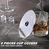 Vista 6 de 6 fundas para tazas de pistola de ahumar, tapas de infusor, fundas de bebidas de cóctel, accesorios para pistolas de fumar para copas de vino