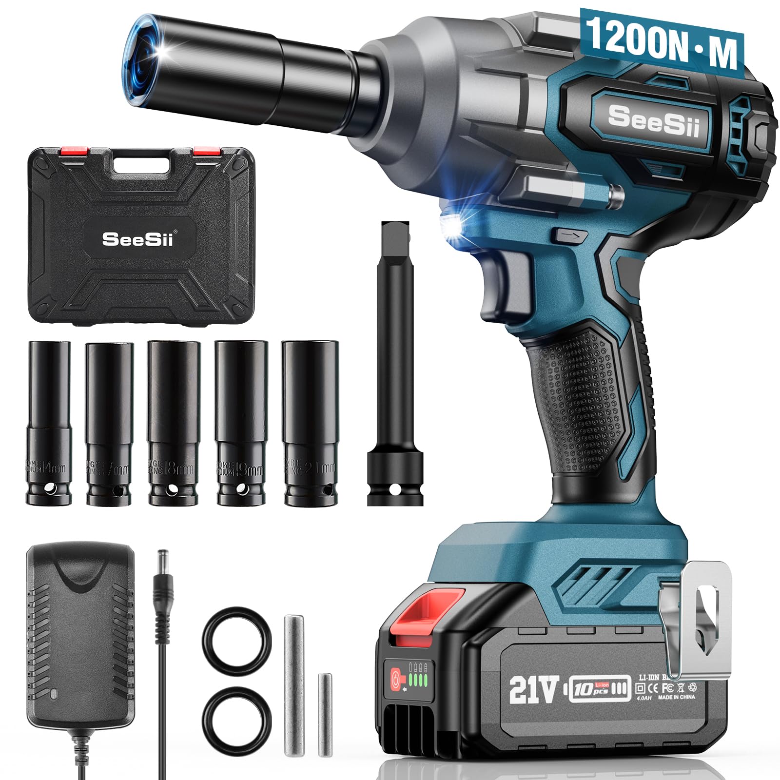 Amazon | Seesii電動インパクトレンチ 強力 1200N.m ブラシレス  