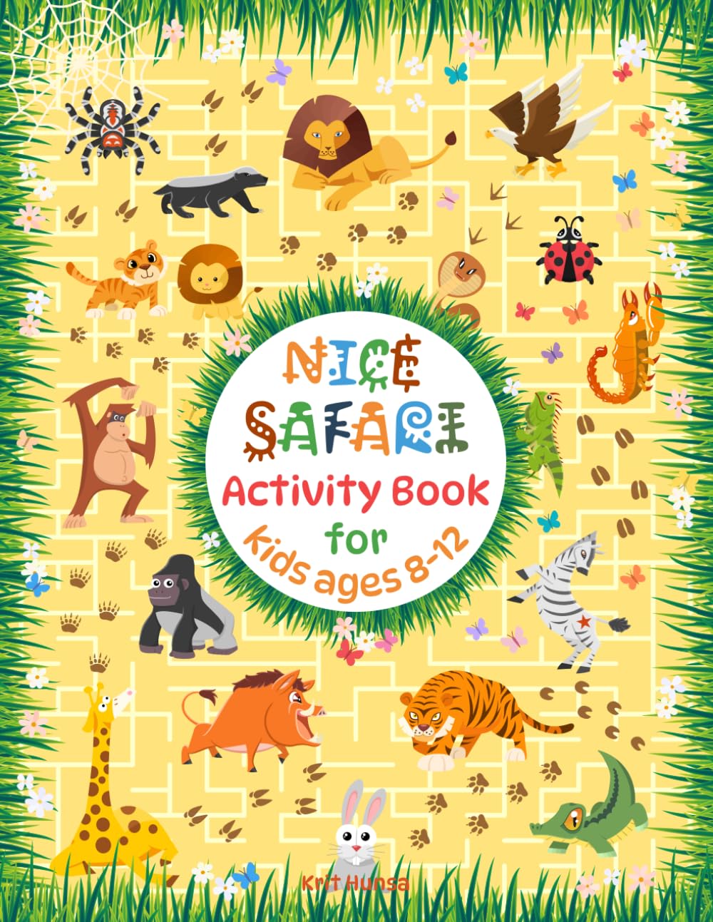 Nice Safari Activity Book for Kids Ages 8-12: Word Scramble, Word Search, Connect the dots, Mazes, Math, Sudoku, Crossword Puzzles and More