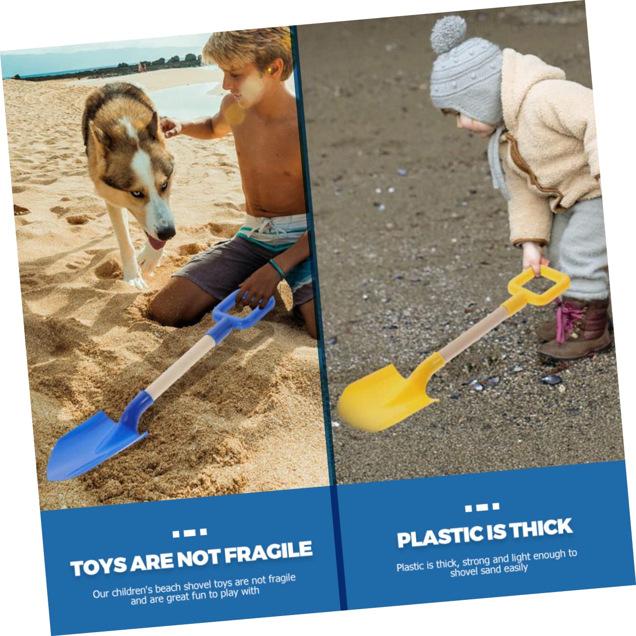 Milisten 3 Pcs Beach Shovels Sand Digging Tools for Summer Fun Lightweight and Materials for Beach and Sandbox Play