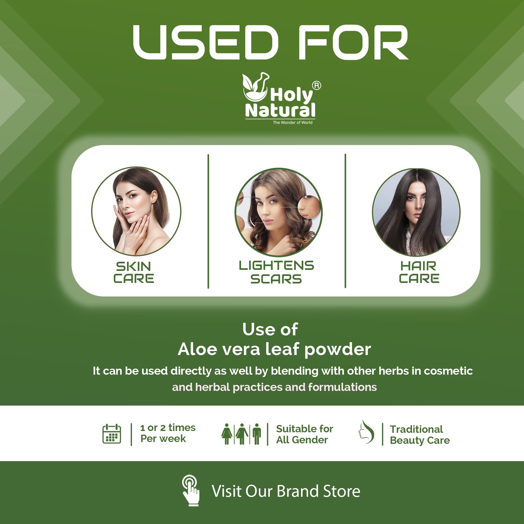Organic Aloe Vera Leaf Powder - 454gm (16 Oz) (Aloe barbadensis miller -1 lb) - Resealable Zip Lock Pouch - Image 3 thumbnail
