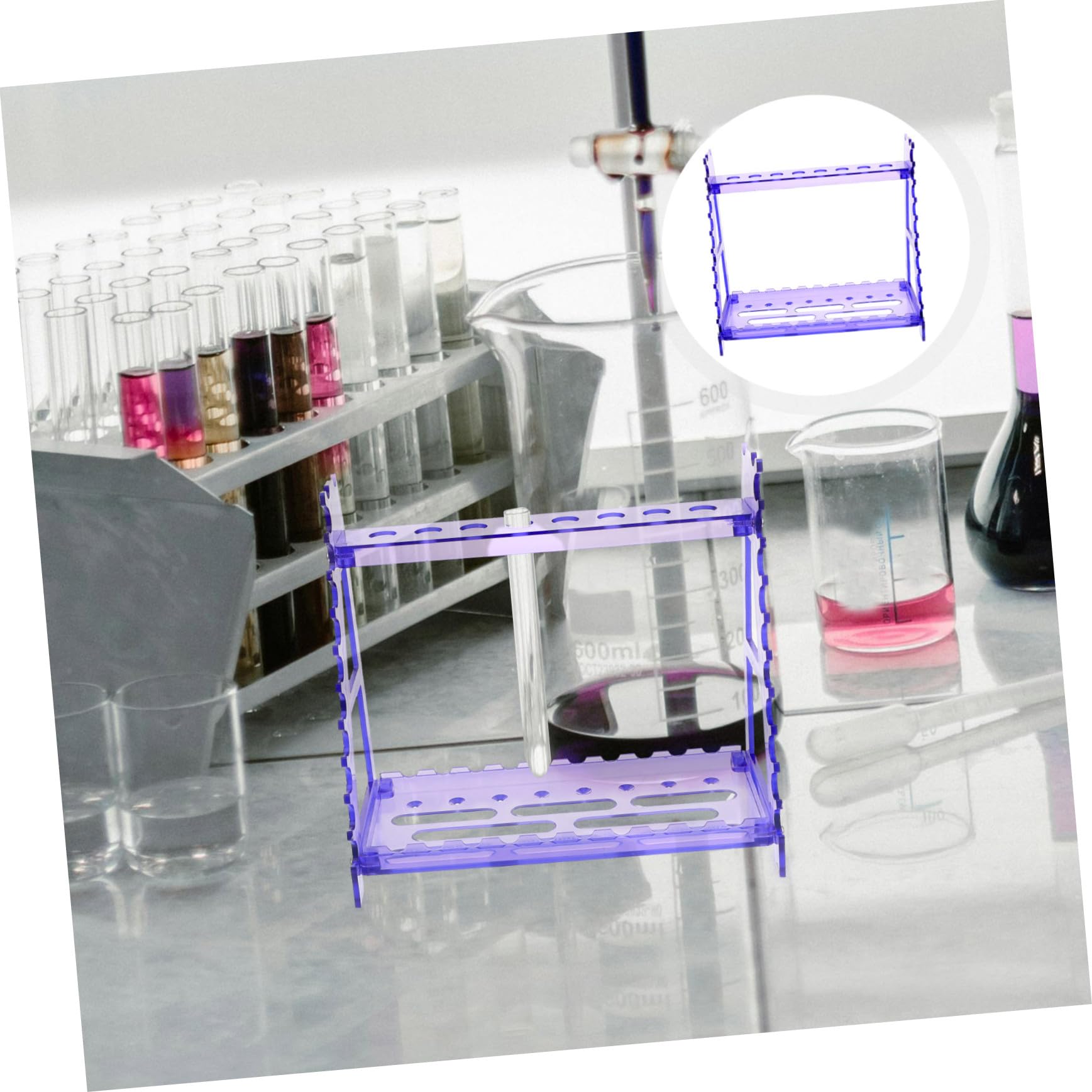 ABOOFAN Support de Pipettes D'échantillonnage Porte-pipettes Portable Pourpre en Ps Multi-usages Angles de Fonctionnement Optimaux pour Laboratoire Expérimental