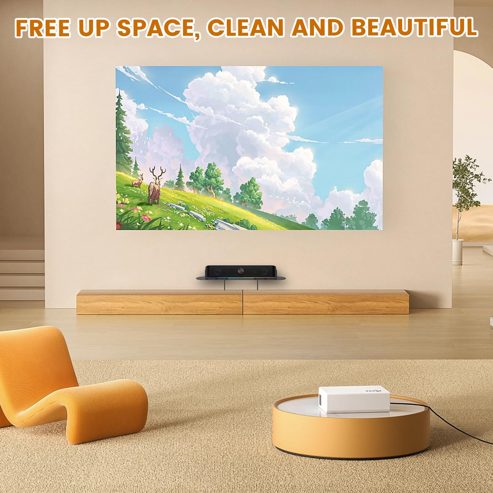 Uchwyt soundbar do Sonos Beam, uchwyt ścienny kompatybilny z Gen 1 i Gen 2, Sonos Beam Sound Bar, uchwyt montażowy pod telewizorem, łącznie z niezbędnym sprzętem montażowym, uchwytami