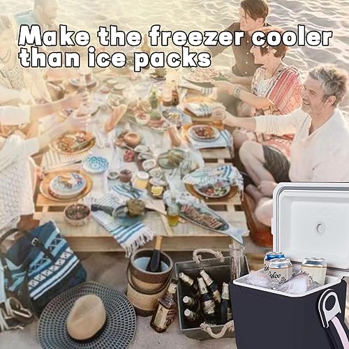 Miniatura 5 de LDKEKDF Molde de bloque de hielo extra grande, paquete de 2 moldes de silicona para cubitos de hielo, bandeja de hielo de 4.8 libras para enfriador