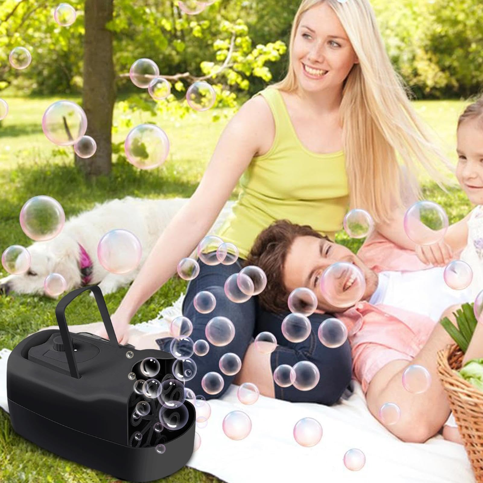 Seifenblasenmaschine Hochzeit Automatischer Schaumsprayer | Batteriebetriebene Blasemaschine Für Seifenblasen Für Draussen Geburtstag Weihnachten Kinder Mädchen