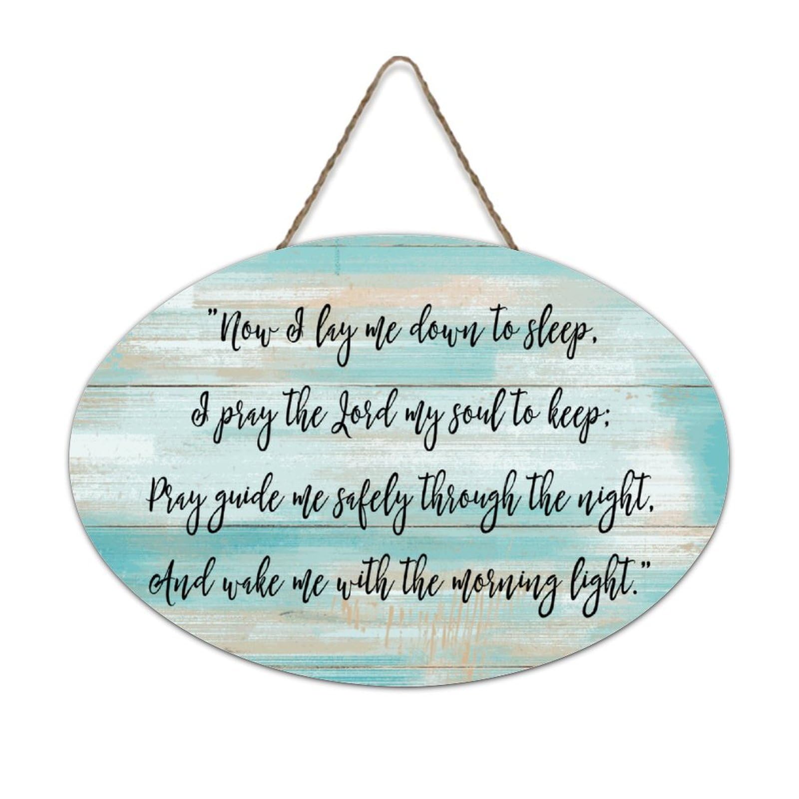 Lmmixee Style7-Style-4 Now I Lay Me Down To Sleep Wooden Pallet Vintage Boho Wood Signs With Sayings 8X12 Inch Rustic Wooden Wall Art Farmhouse Decor Kitchen Wall Sign Home Decor Housewarming Gift