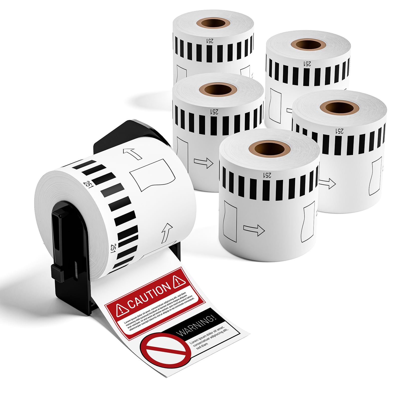 100 Rolls Of Brother DK-2205 Compatible Thermal Labels - Continuous, 2-4/9" X 100', White
