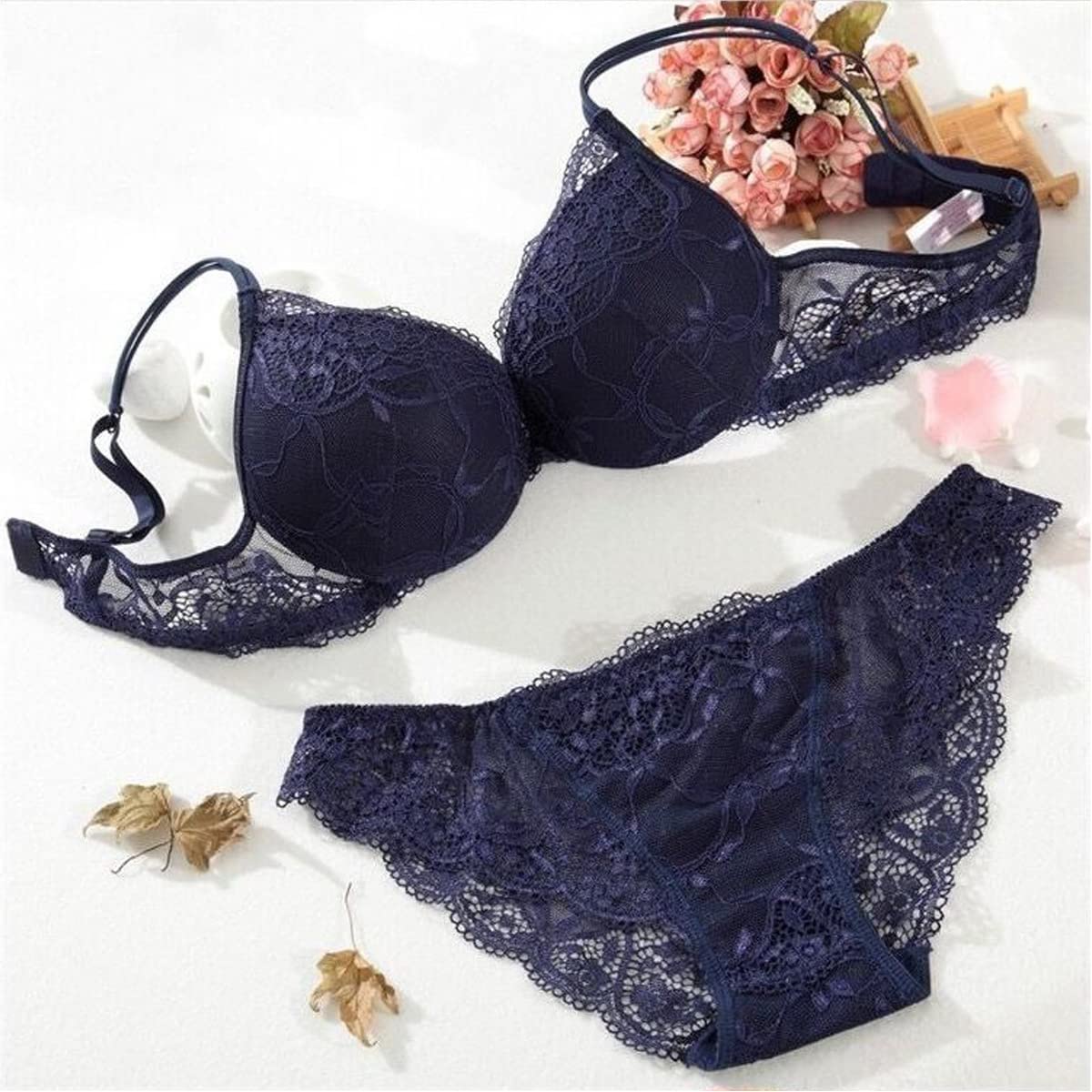 Ensemble de Soutiens-Gorge Sexy pour Femme avec Soutien-Gorge Push-up rembourré à Armatures