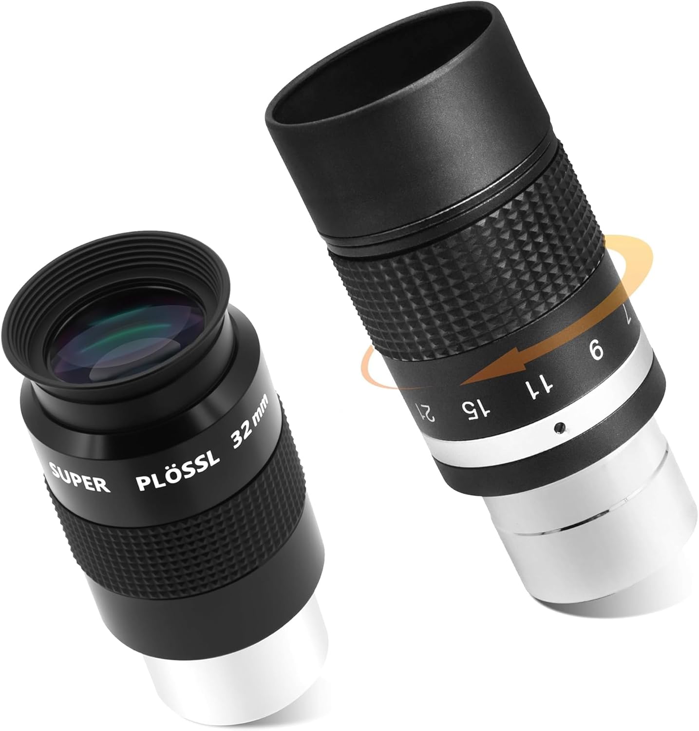 Astromania 1.25" 32mm Super Plossl Telescope Eyepiece - Bundle with - Zoom Eyepiece for Telescope 7-21mm