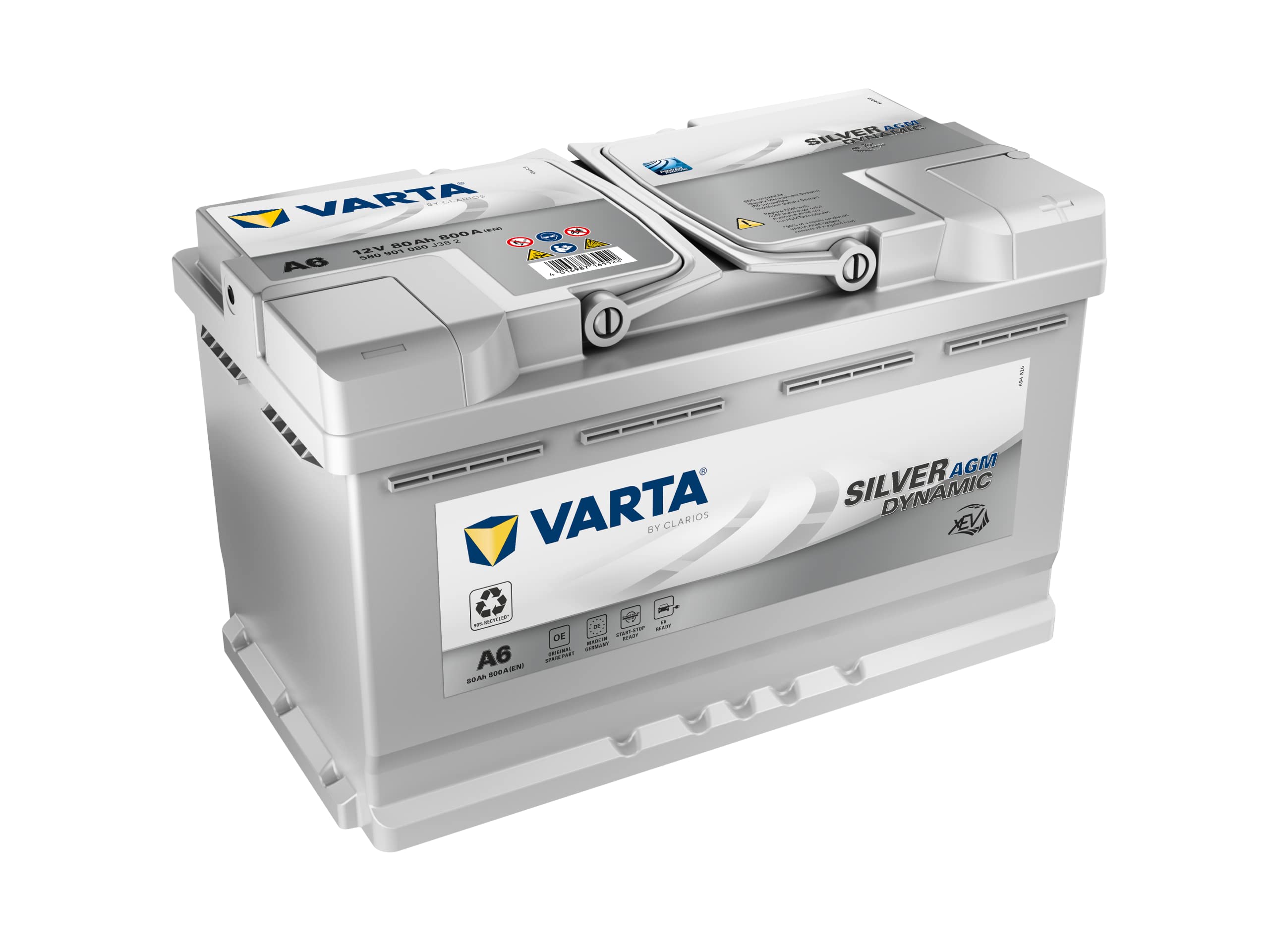 Varta 12V 80 Ah 800 CCA Start&Stop AGM Akü A6 : Amazon.com.tr