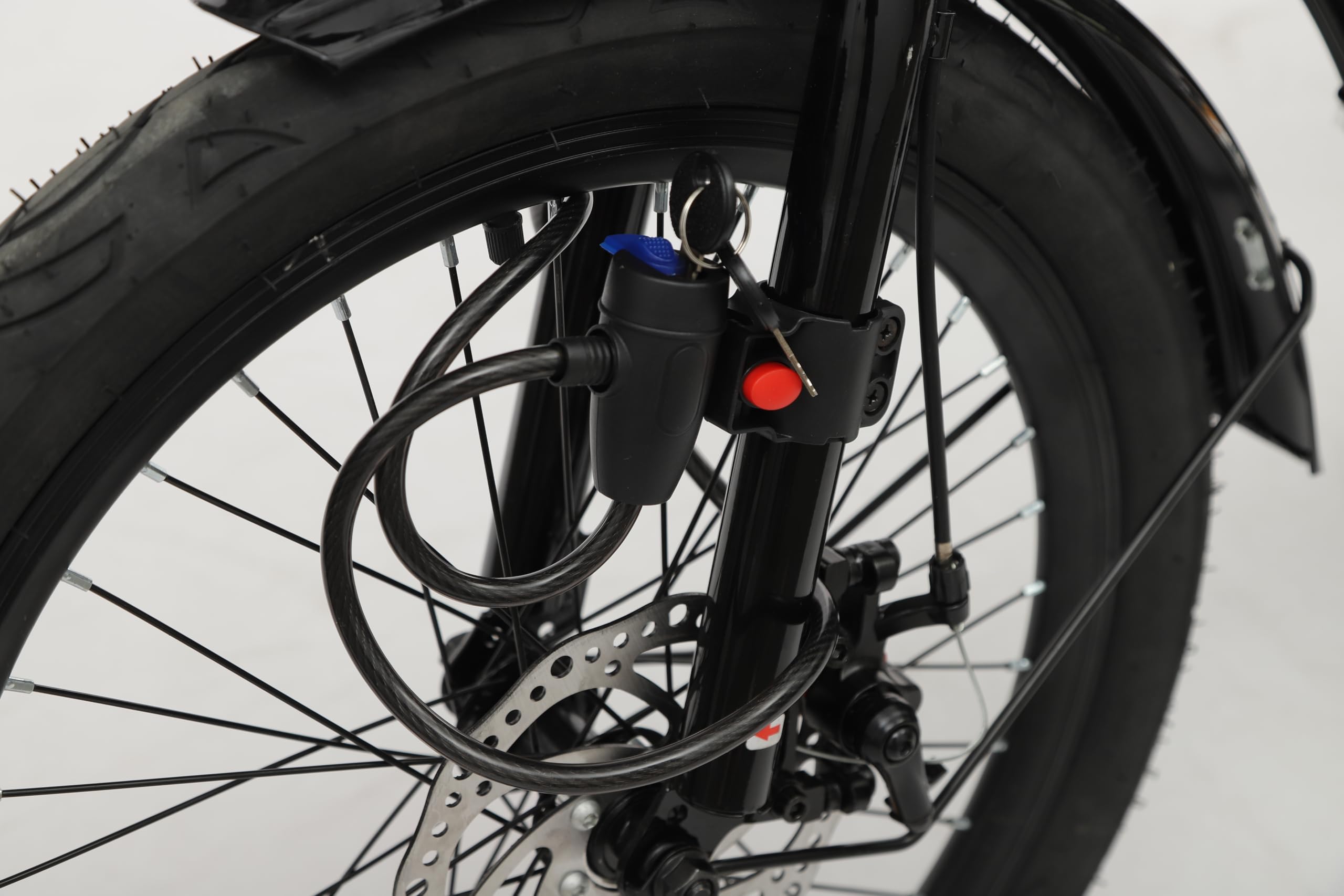 20 pollici Triciclo per adulti Biciclette a 3 Ruote con Cestino, 7 marce Tribike da Pieghevole Bicicletta Cargo per adulti, anziani e donne, altezza regolabile