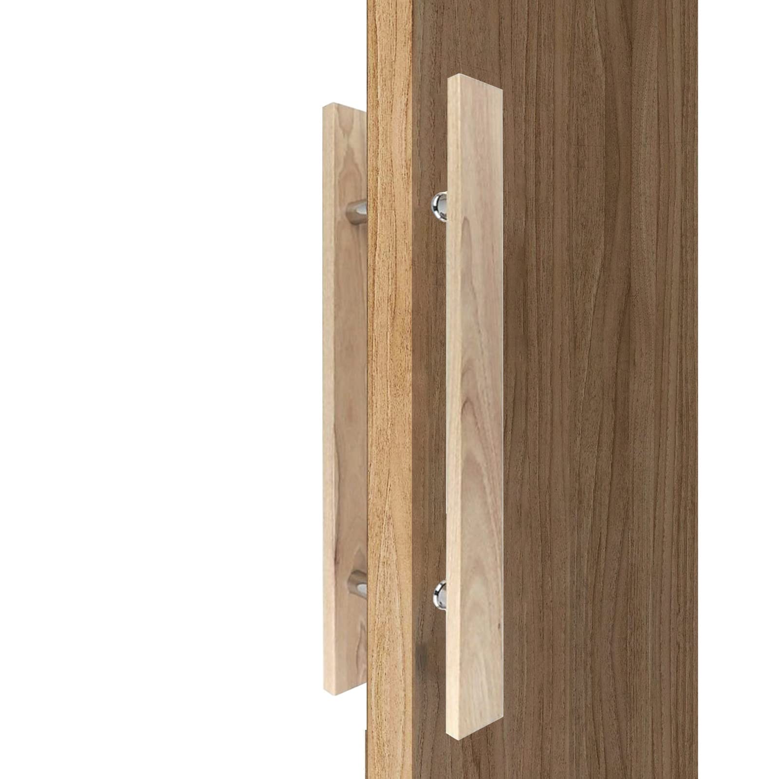 Poignée de porte coulissante de grange en bois de chêne pour garage